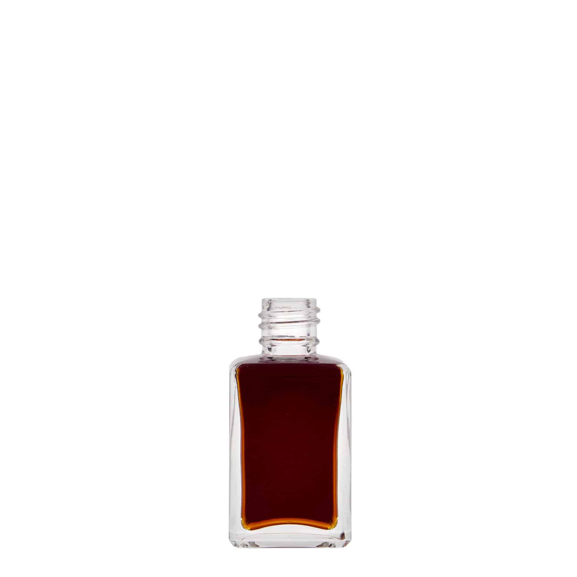 30 ml skleněná lahvička „Tamme“, čtvercová, hrdlo: PP 18