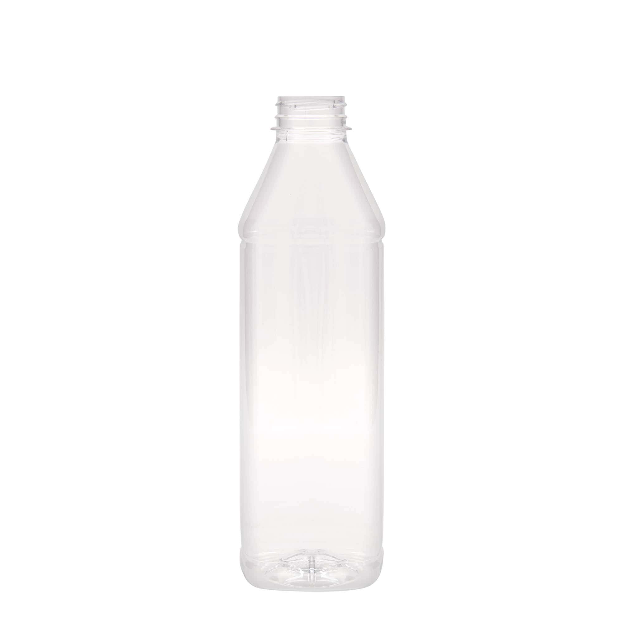 1.000 ml PET láhev „Milk and Juice Carré“, čtvercová, plastová, hrdlo: 38 mm