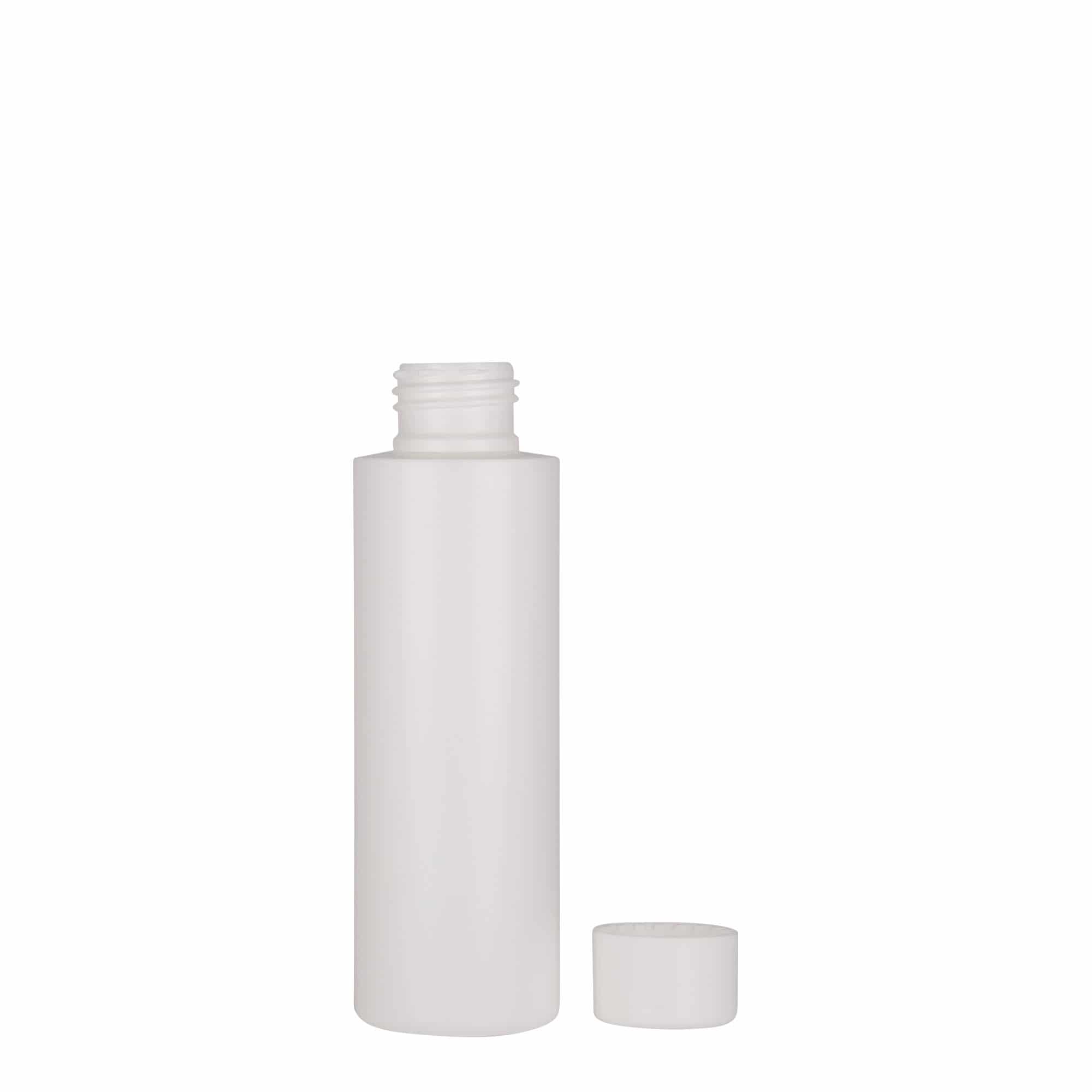 100 ml plastová láhev 'Pipe', HDPE, bílá, hrdlo: 24/410