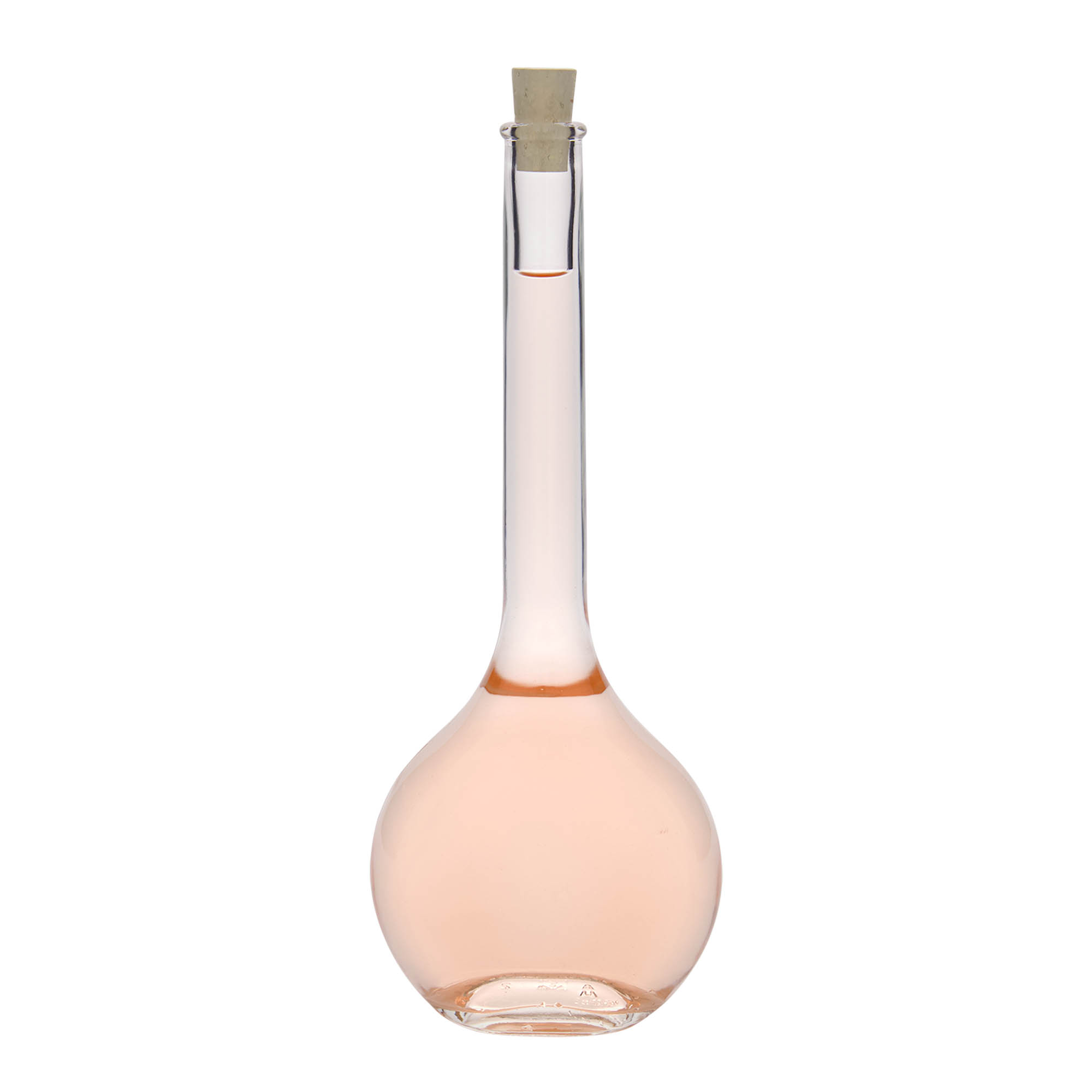 500 ml skleněná láhev 'Contessa', oválná, hrdlo: korek