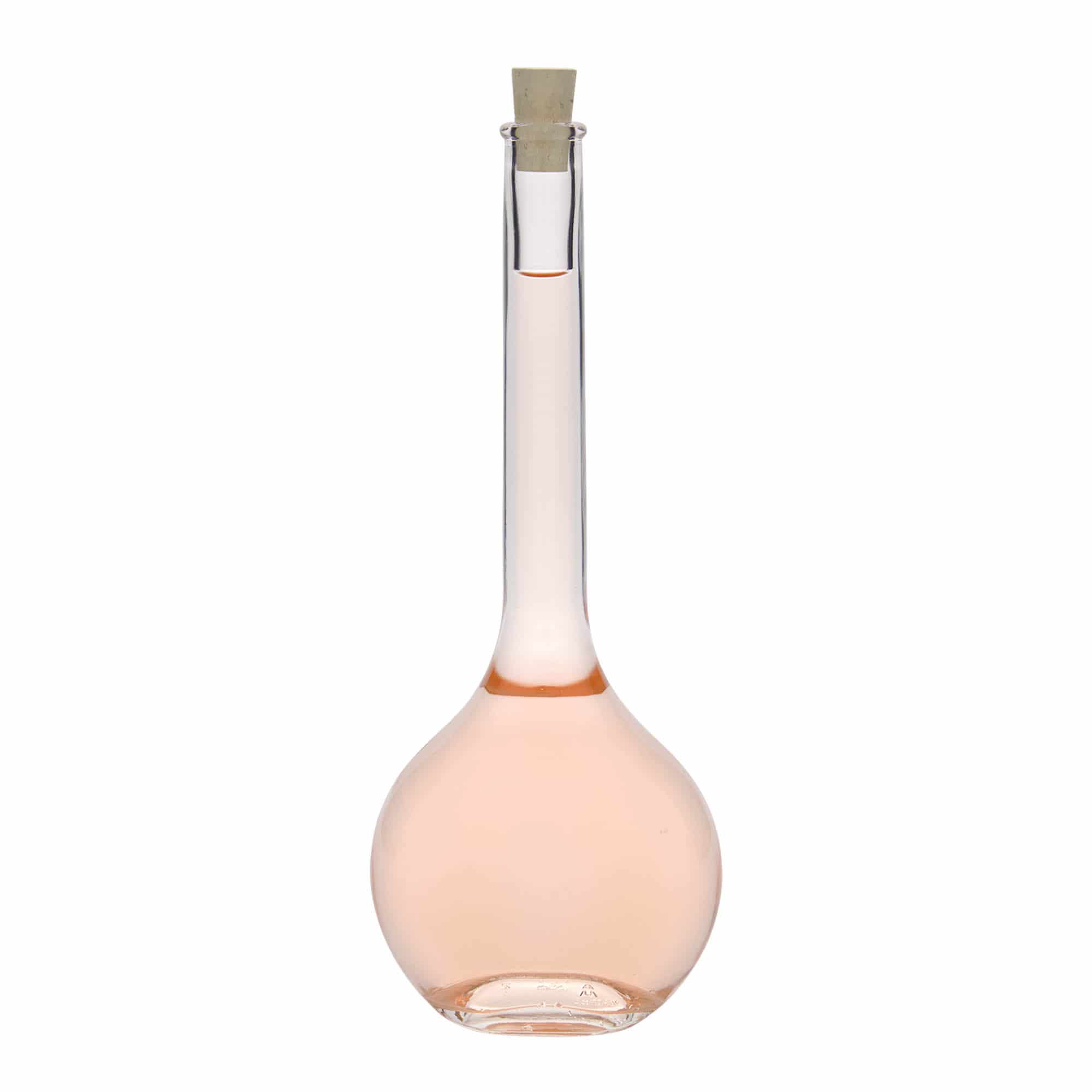 500 ml skleněná láhev „Contessa“, oválná, hrdlo: korek
