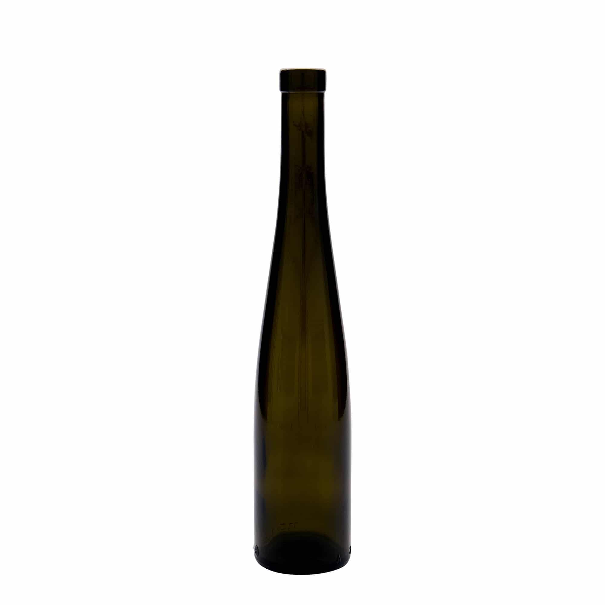 375 ml skleněná láhev 'Weinschlegel', antik zelená, hrdlo: korek