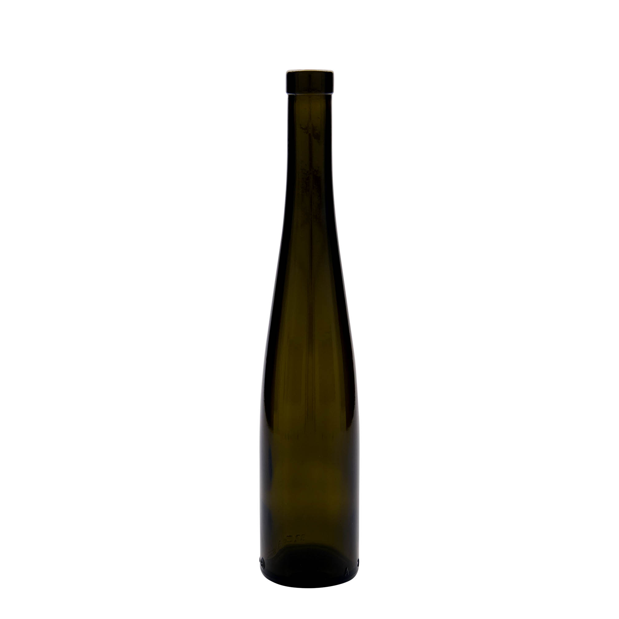 375 ml skleněná láhev „Weinschlegel“, antik zelená, hrdlo: korek
