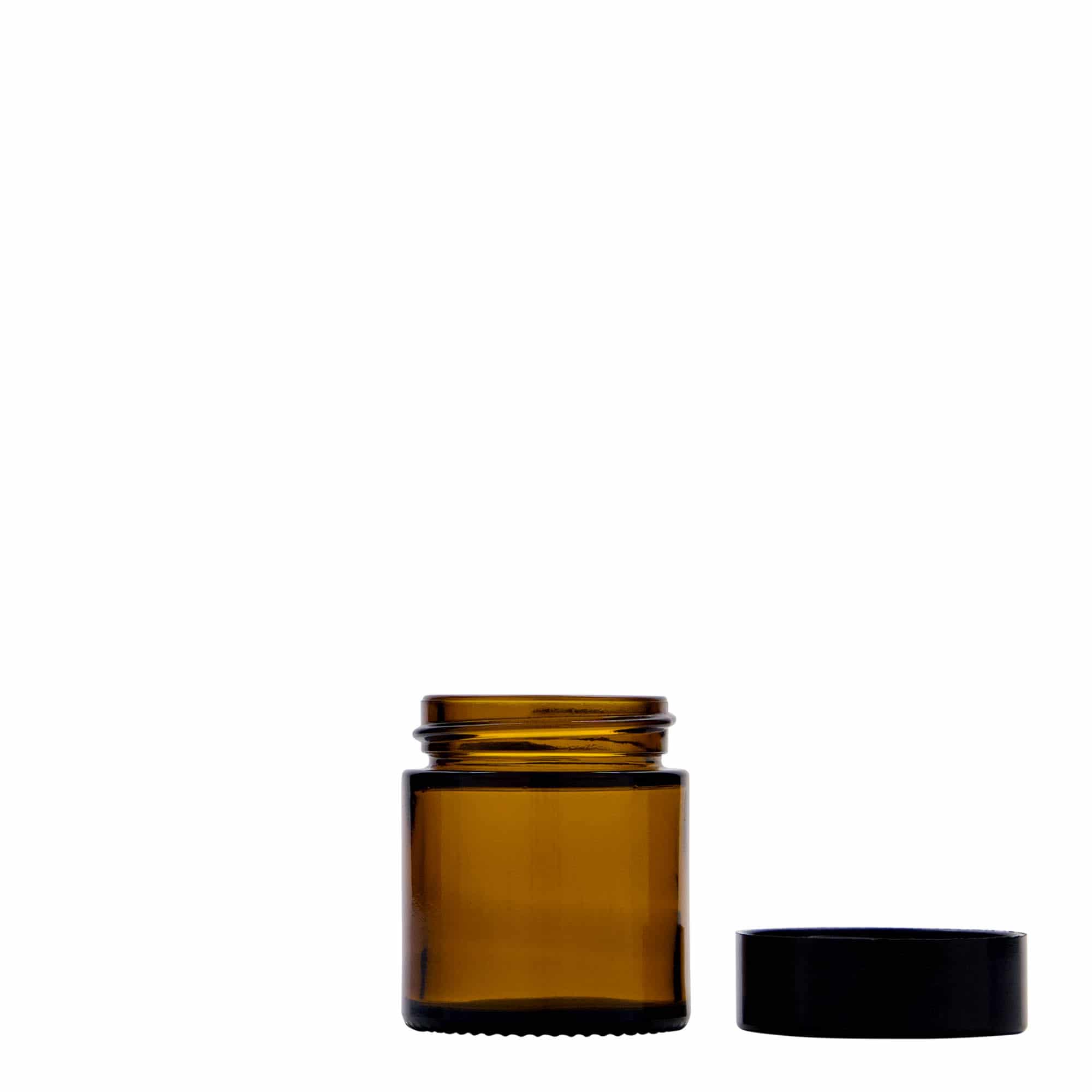 30 ml kelímek „Brown Line“, sklo, hnědý, hrdlo: závitové uzávěr