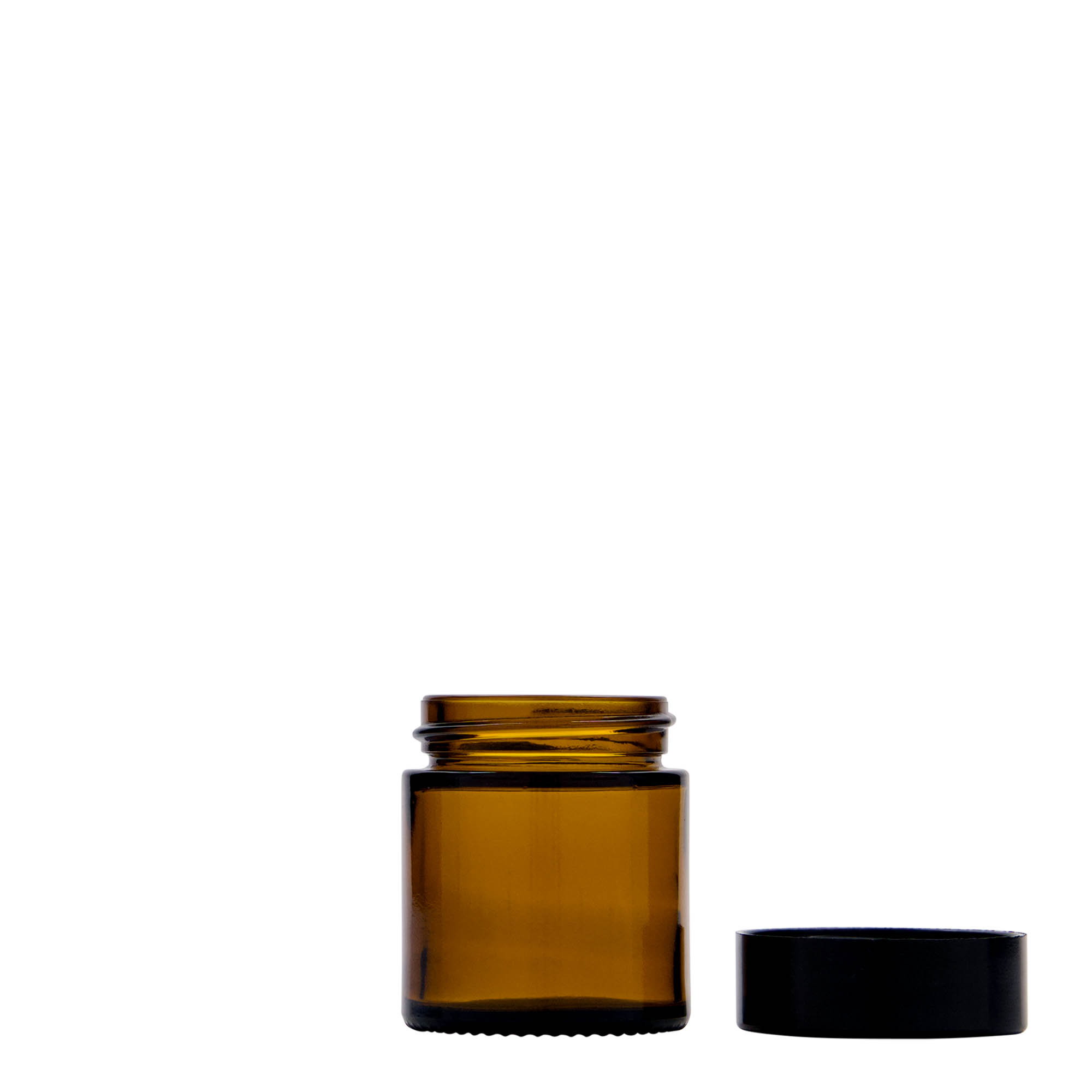 30 ml kelímek „Brown Line“, sklo, hnědý, hrdlo: závitové uzávěr