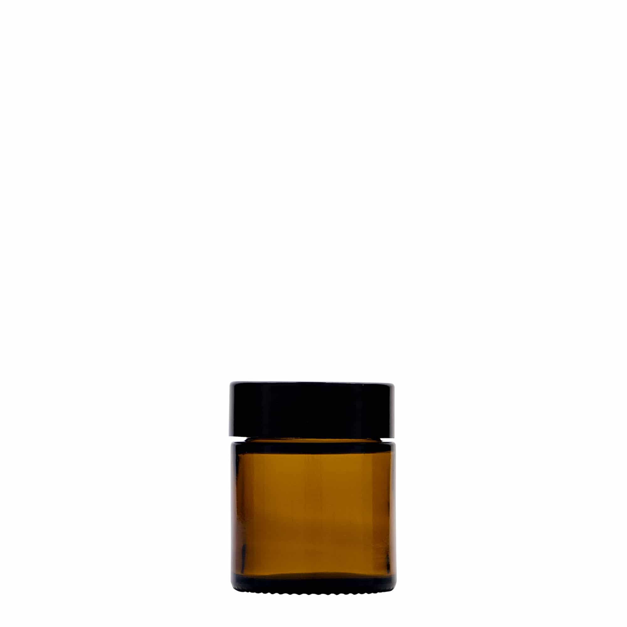 30 ml kelímek „Brown Line“, sklo, hnědý, hrdlo: závitové uzávěr