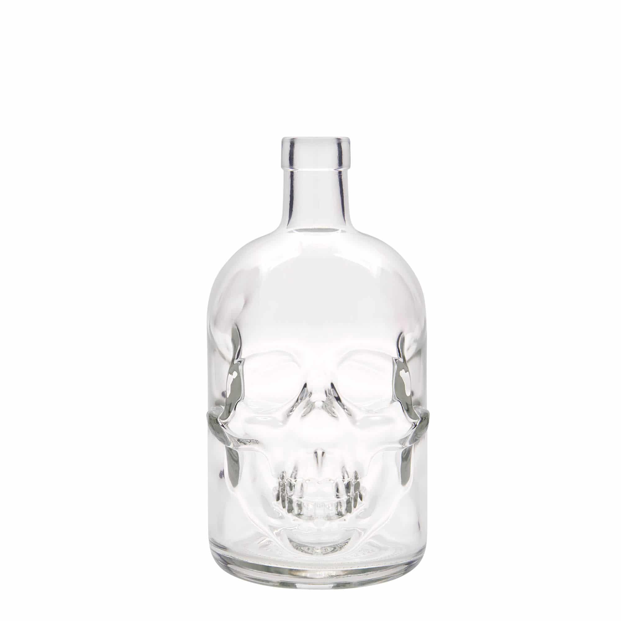 Skleněná lahev 700 ml 'Lebka', uzávěr: korek Skleněná lahev 700 ml 'Lebka', uzávěr: korek
