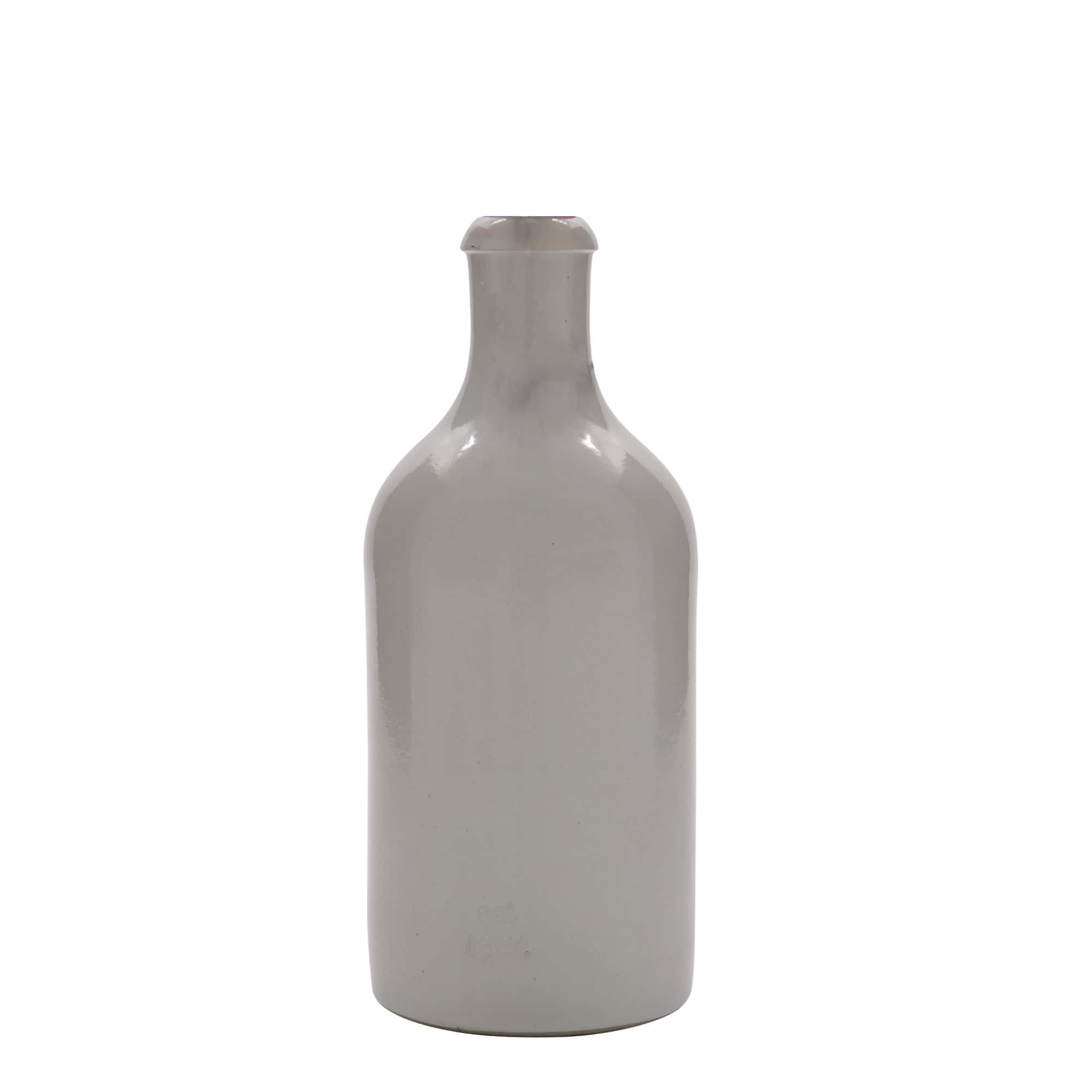 Hliněný džbán 500 ml, keramika, bílý, uzávěr: třmenový uzávěr