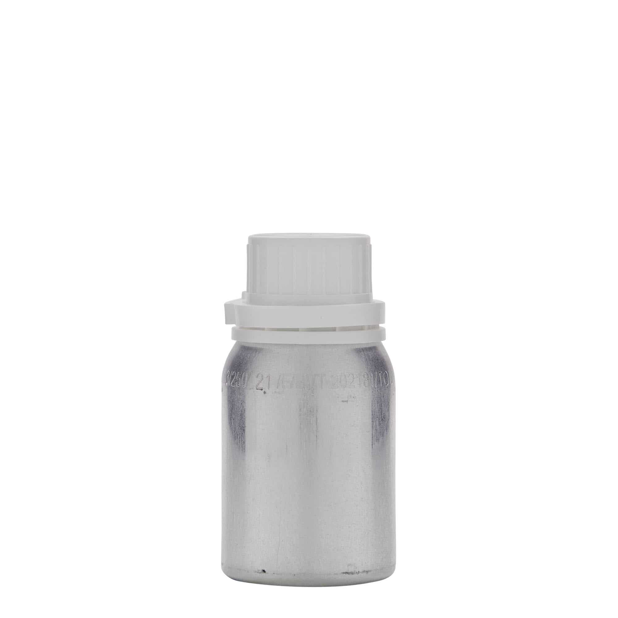 Hliníková lahev 125 ml, kov, stříbrná, ústí: DIN 32