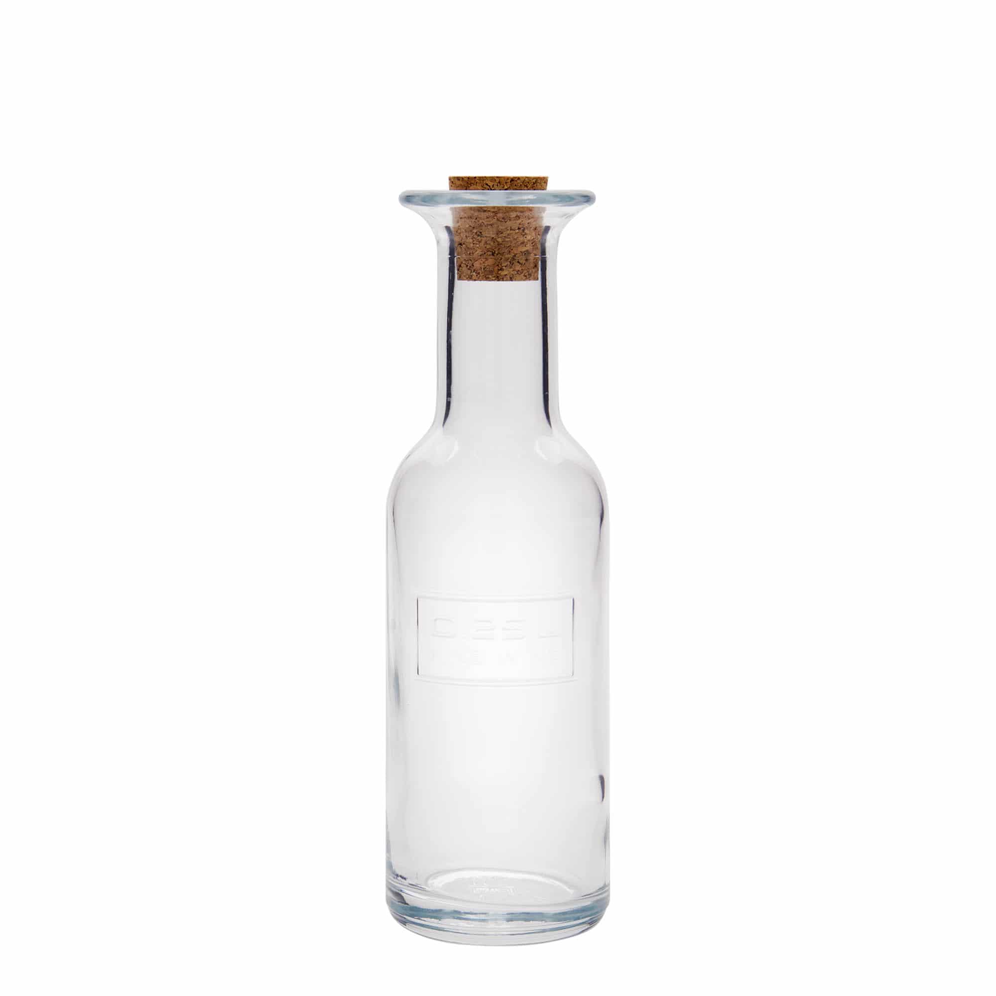 250 ml skleněná láhev „Optima Fine Wine“, hrdlo: korek