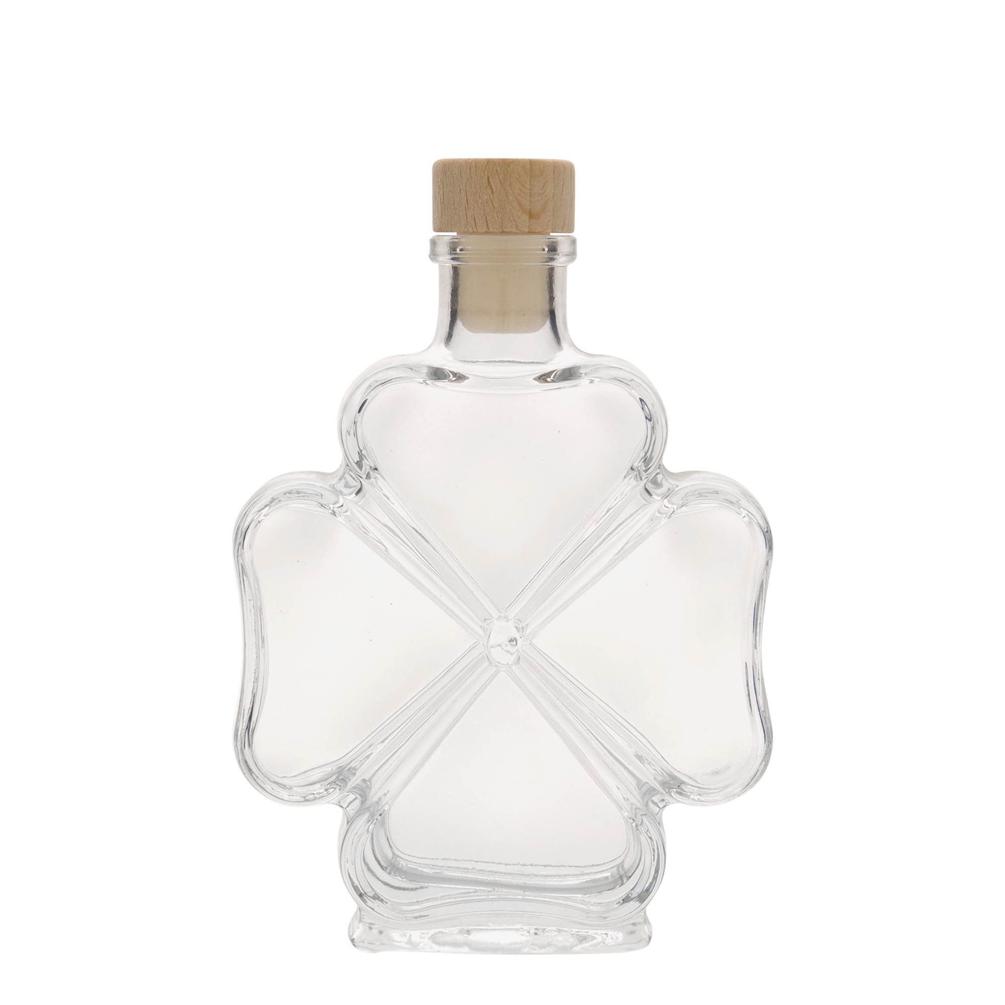 200 ml skleněná láhev 'Kleeblatt', hrdlo: korek