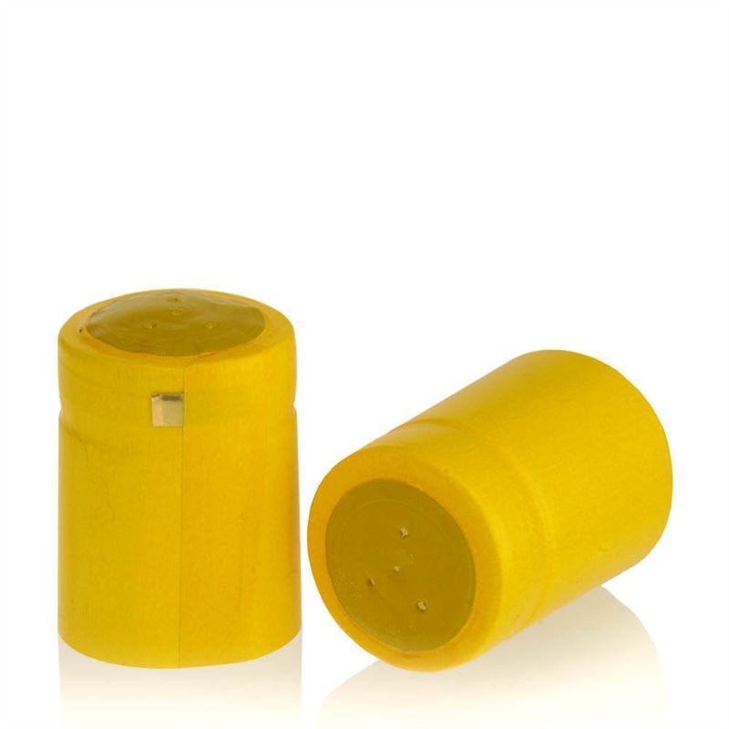 Smršťovací kapsle 32x41, plast PVC, žlutá