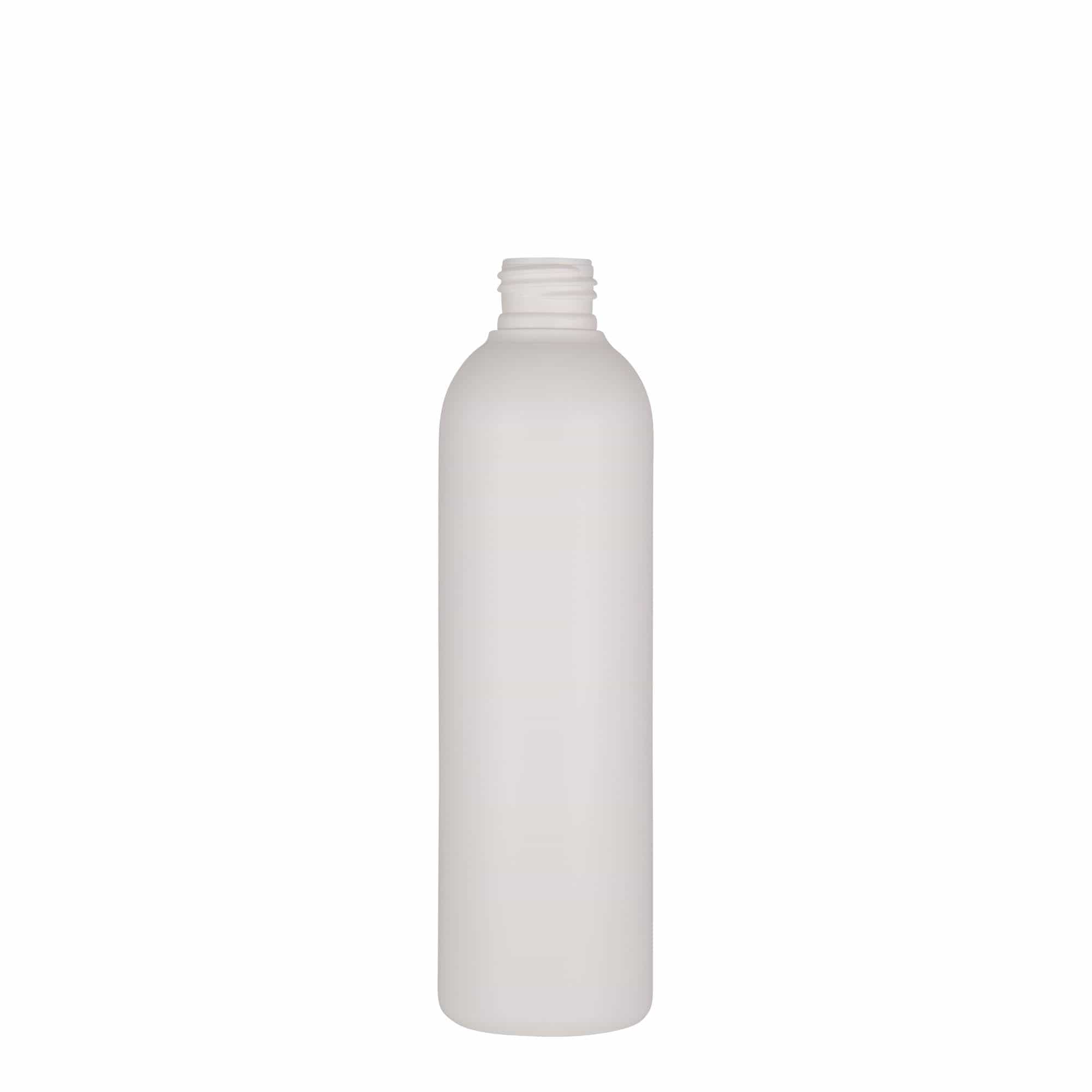 250 ml plastová láhev „Tuffy“, HDPE, bílá, hrdlo: 24/410