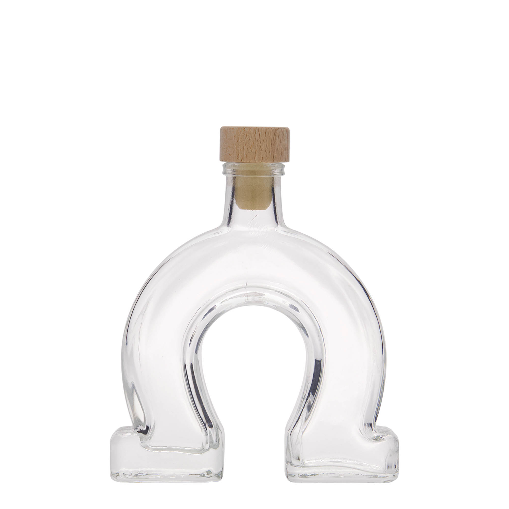 100 ml skleněná láhev „Podkova“, hrdlo: korek