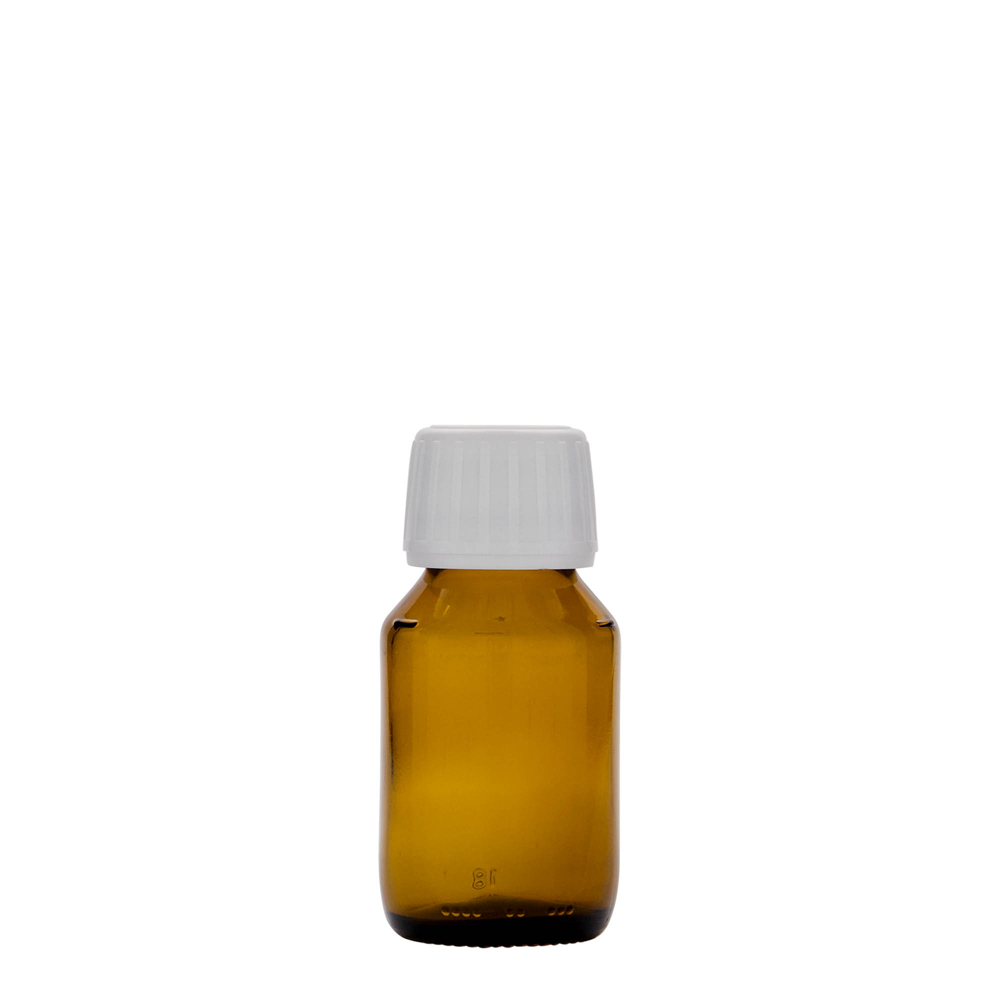 50 ml lékovka, hnědá, sklo, hrdlo: PP 28