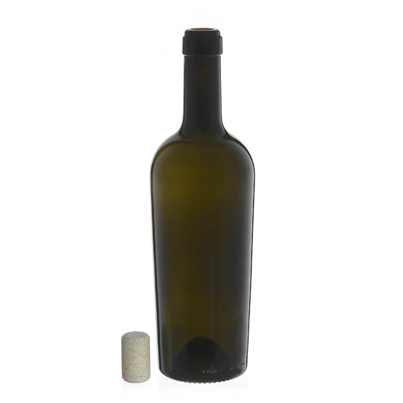 750 ml láhev na víno 'Imperiale', starozelená, hrdlo: korek