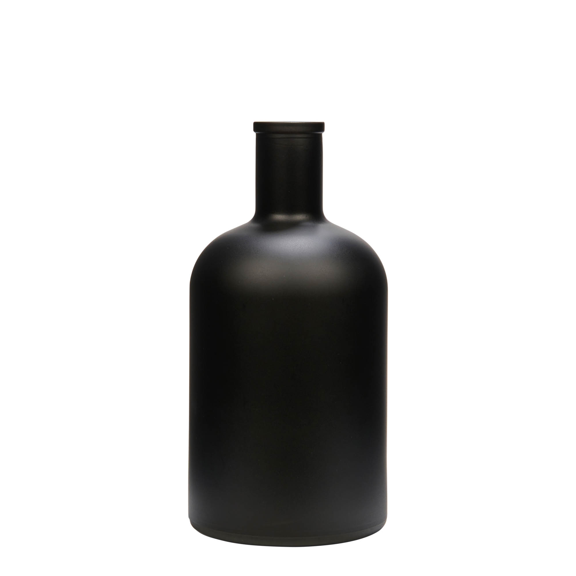 700 ml skleněná láhev 'Gerardino', černá, hrdlo: korek