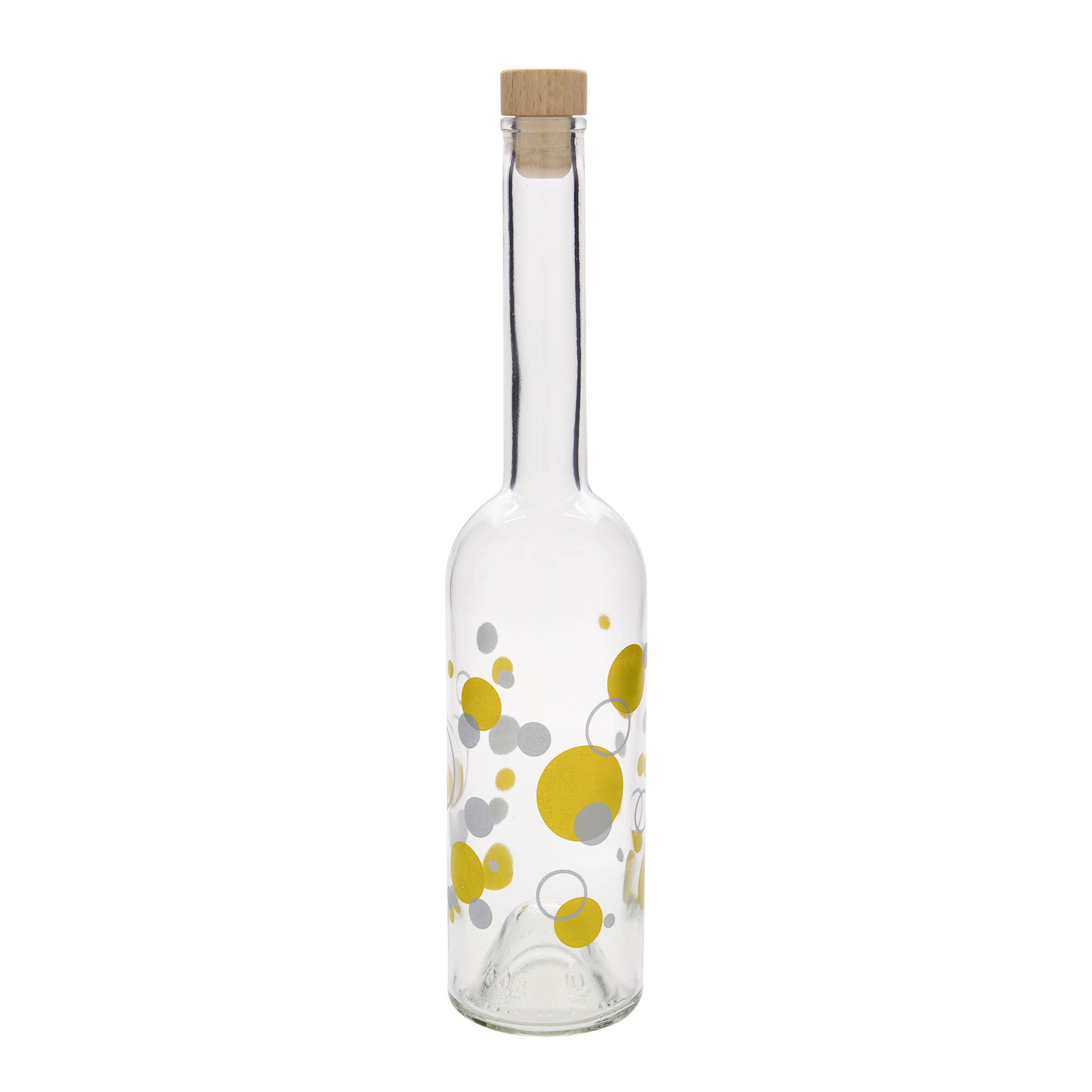 500 ml skleněná láhev 'Opera', motiv: puntíky, hrdlo: korek 500 ml skleněná láhev 'Opera', motiv: puntíky, hrdlo: korek