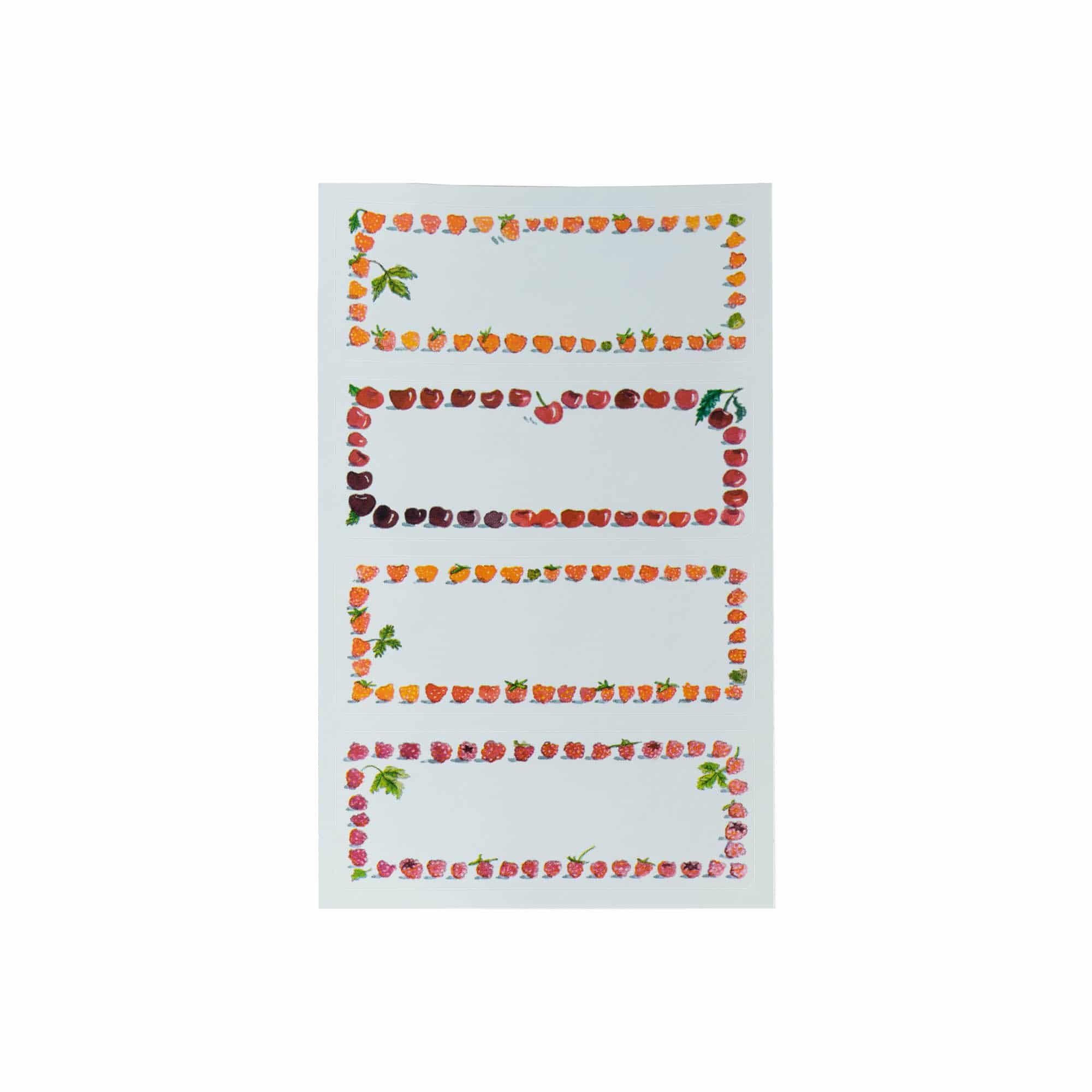 Zweckform etikety „Frucht-Rahmen“, obdélníkové, papírové, vícebarevné