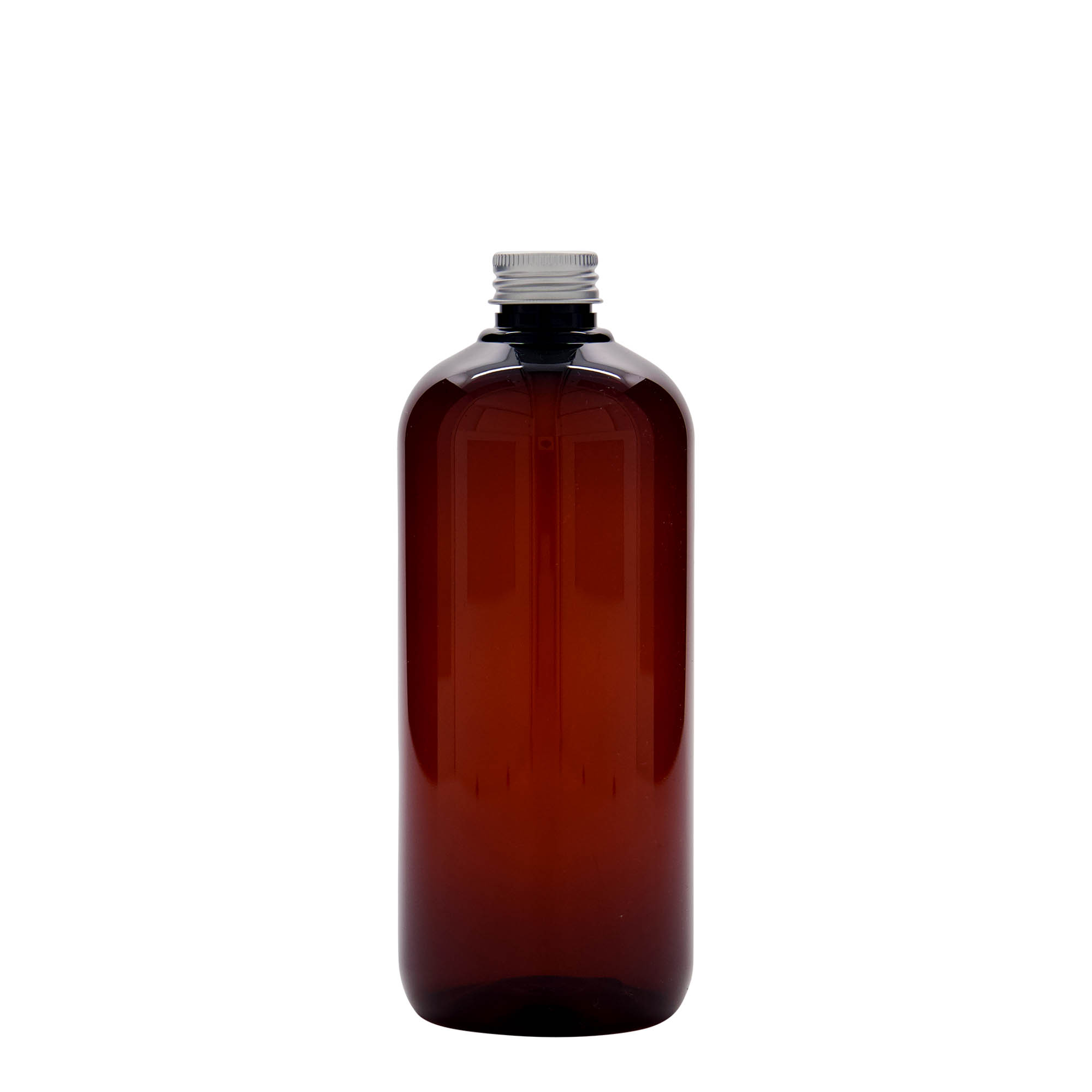 500 ml recyklovatelná plastová láhev 'Victor's Best', PCR, hnědá, hrdlo: 24/410