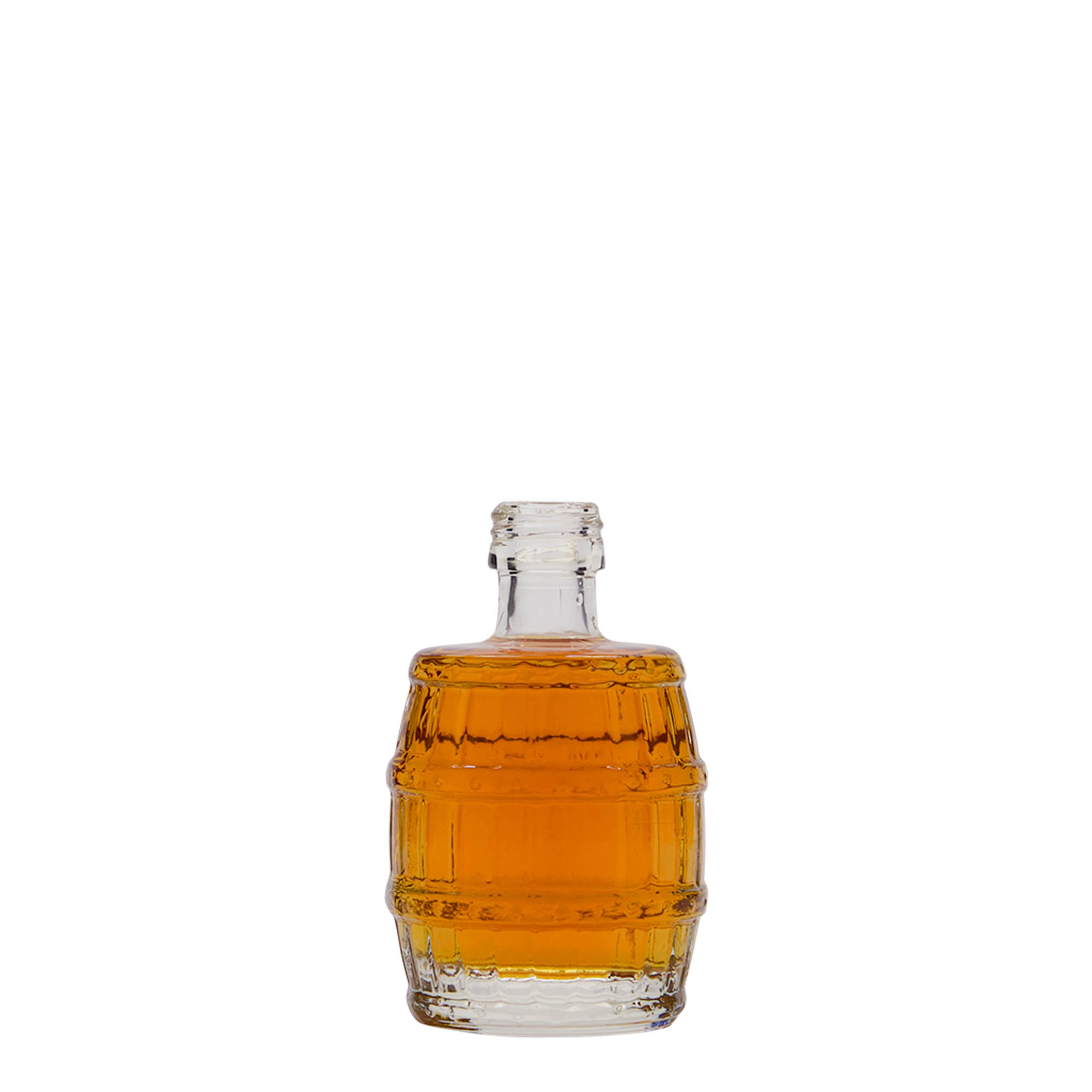 50 ml skleněná lahvička „sud“, hrdlo: PP 18 50 ml skleněná lahvička „sud“, hrdlo: PP 18