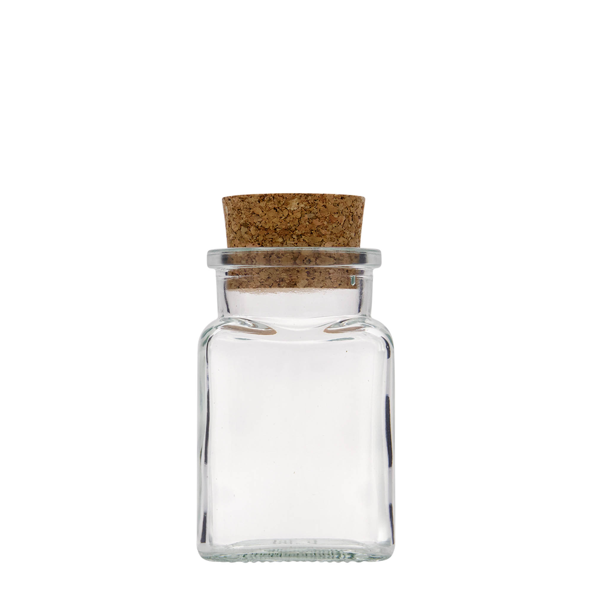150 ml korková sklenice, čtvercová, hrdlo: korek 150 ml korková sklenice, čtvercová, hrdlo: korek