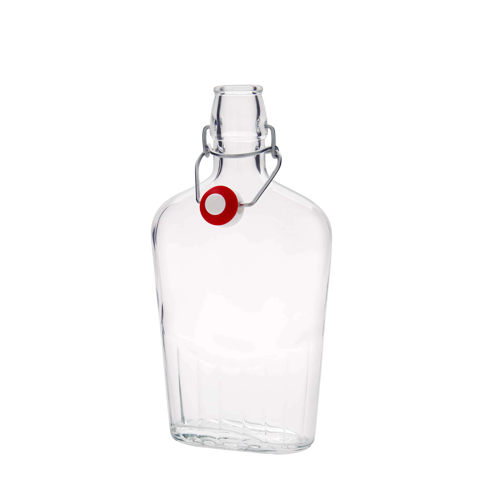 500 ml skleněná láhev 'Fiaschetta', oválná, hrdlo: uzávěr s pákou 500 ml skleněná láhev 'Fiaschetta', oválná, hrdlo: uzávěr s pákou
