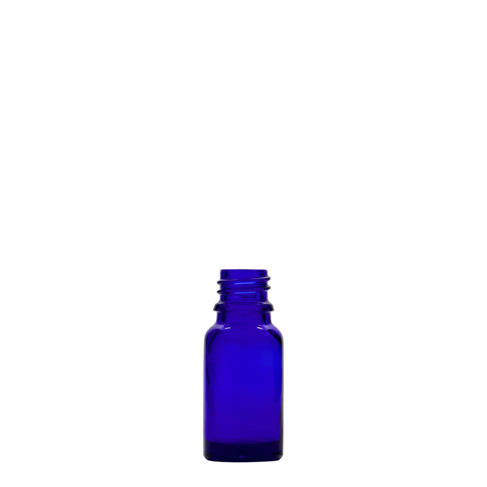 Lékovka 10 ml, sklo, královská modř, ústí: DIN 18 Lékovka 10 ml, sklo, královská modř, ústí: DIN 18