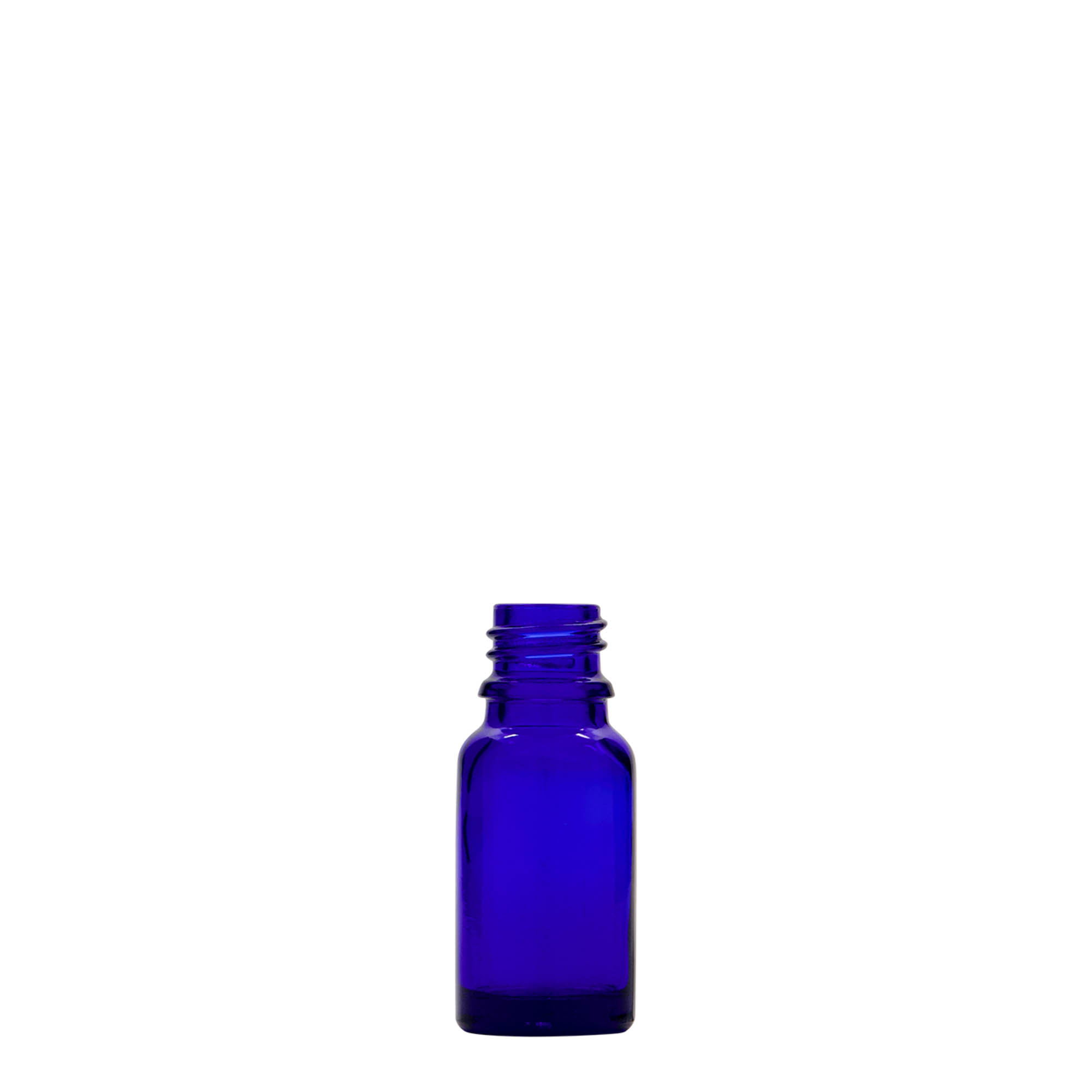10 ml lékovka, sklo, královská modř, hrdlo: DIN 18 10 ml lékovka, sklo, královská modř, hrdlo: DIN 18