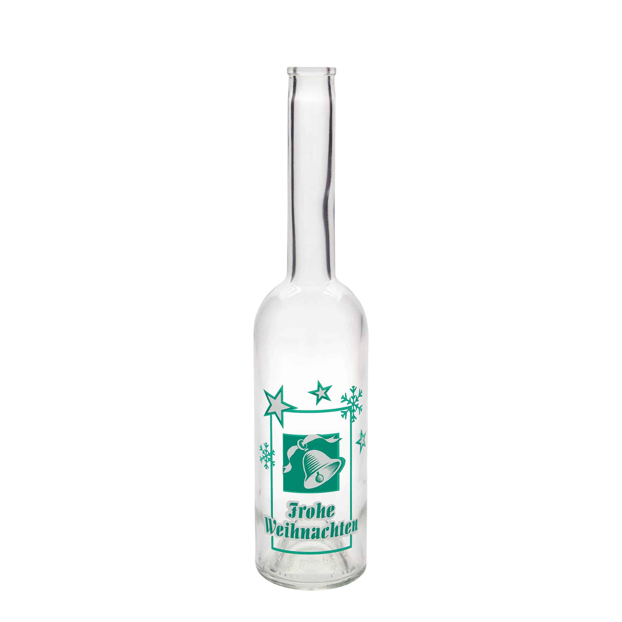 Skleněná lahev 500 ml 'Opera', motiv: Veselé Vánoce, uzávěr: korek