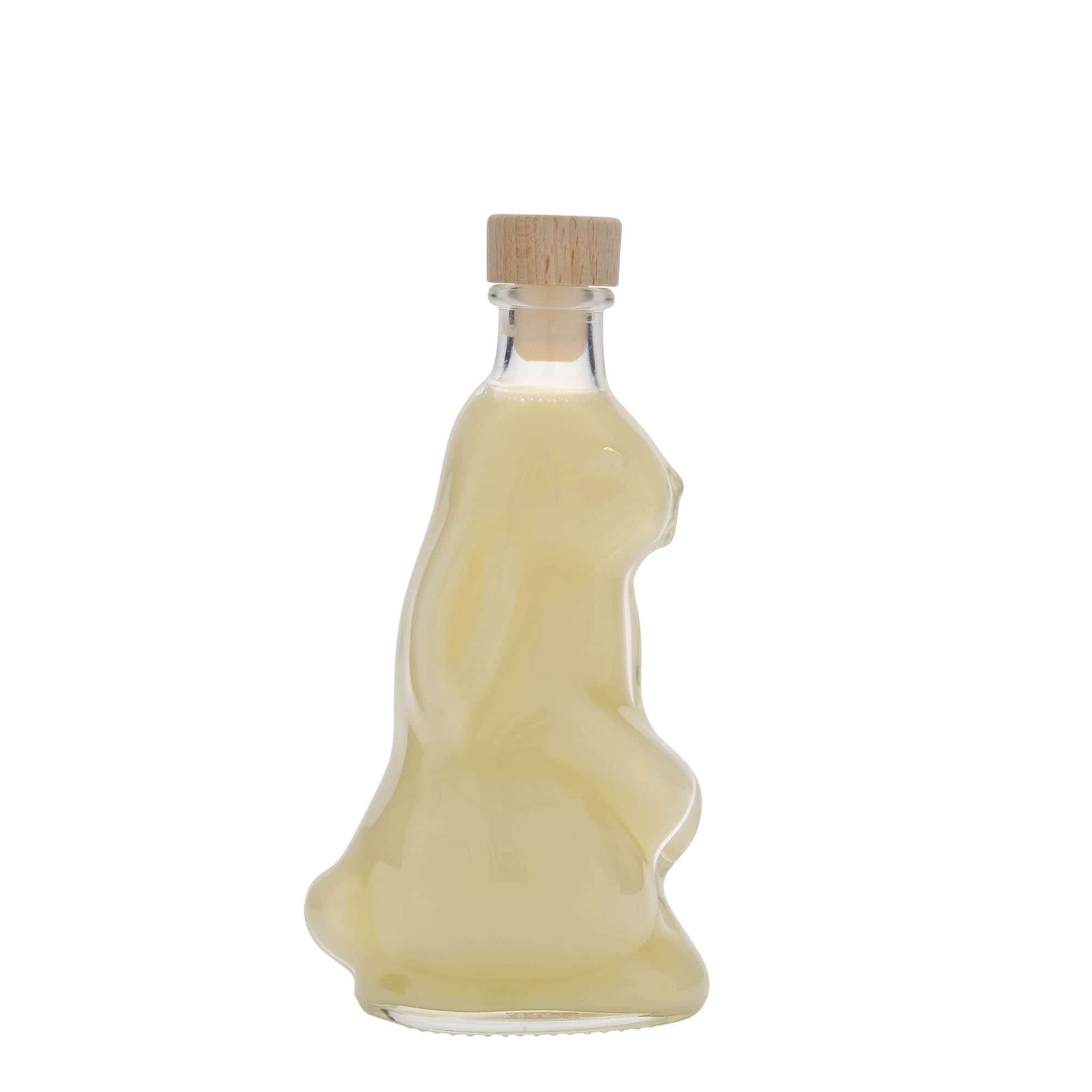 200 ml skleněná láhev 'Zajíc', hrdlo: korek