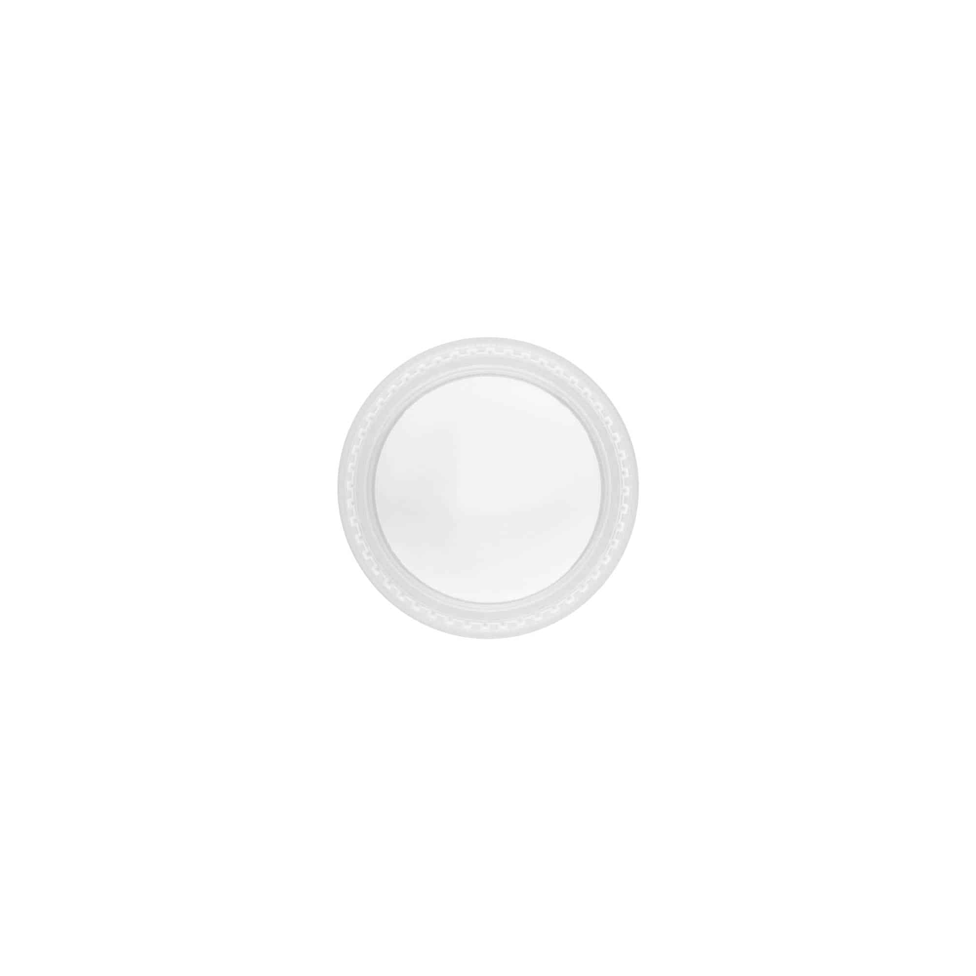 Uzávěr na šroubování „Clear/Platin Edition“, PP plast, bílý, pro hrdlo: 45/2P