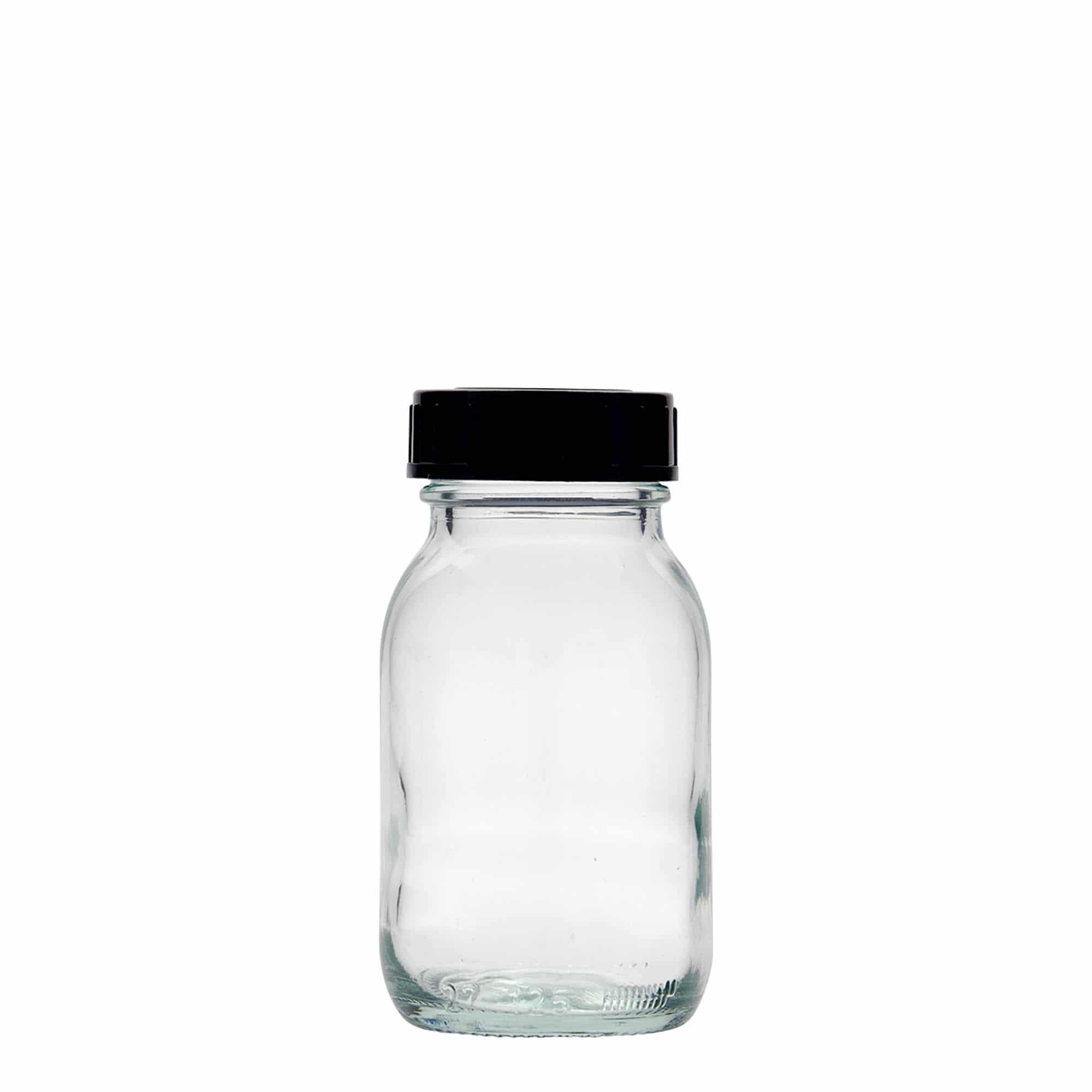 Sklenice s širokým hrdlem 125 ml, uzávěr: DIN 40