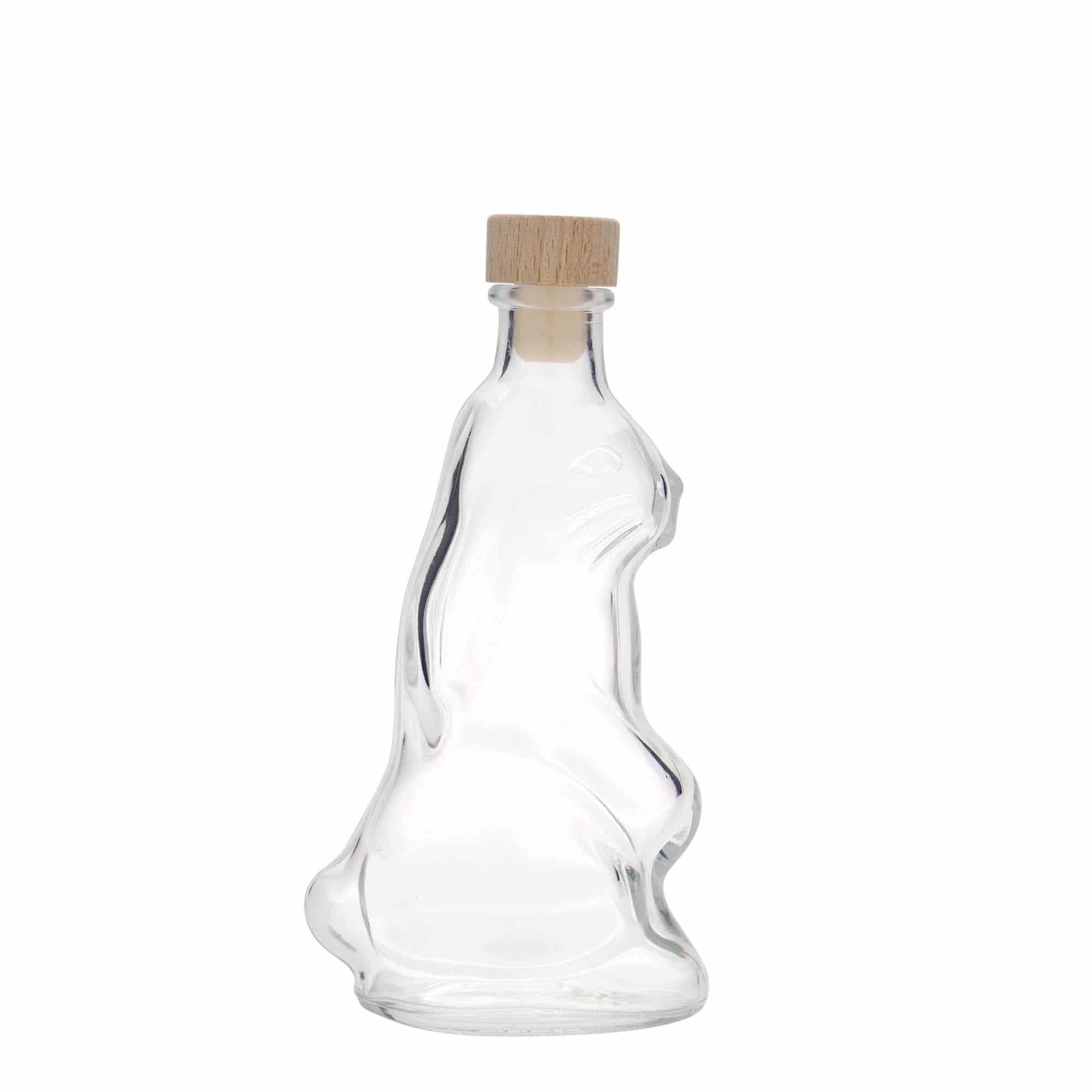 Skleněná lahev 200 ml 'Zajíc', uzávěr: korek