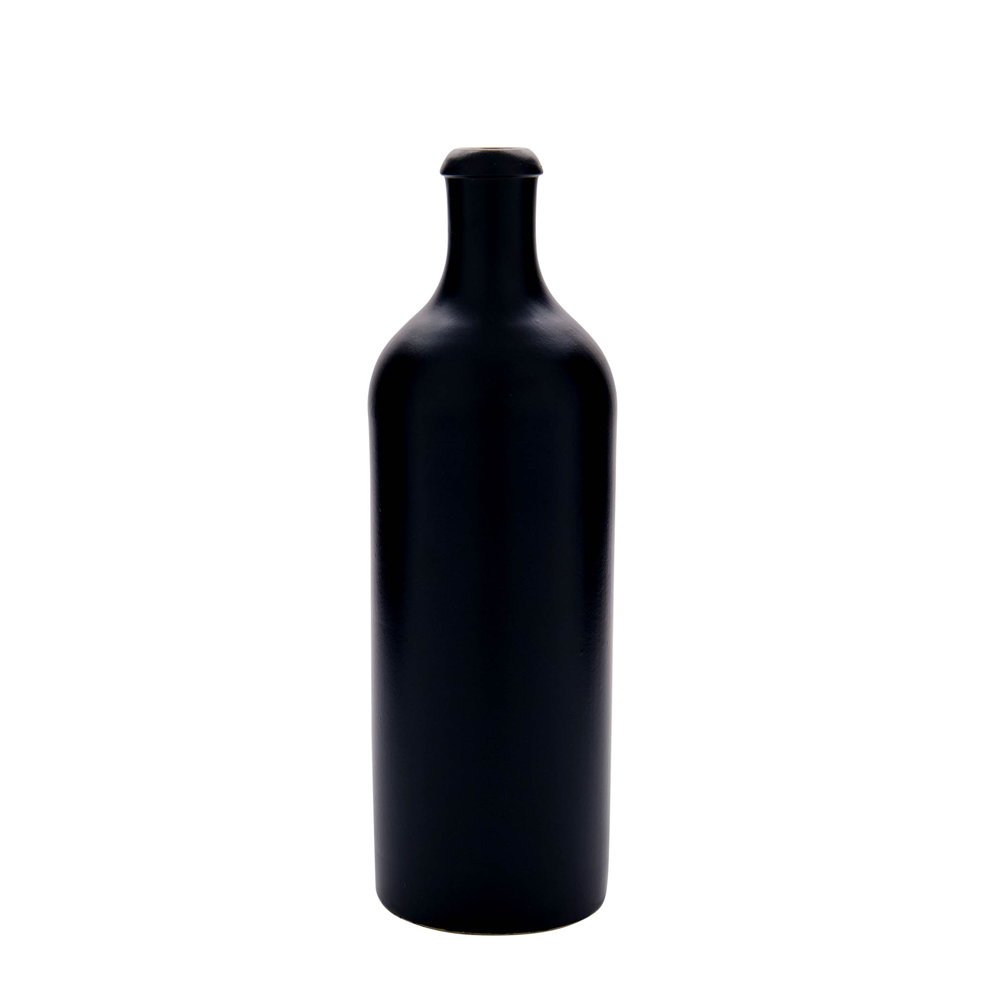 750 ml keramický džbán, kamenina, černý, hrdlo: korek