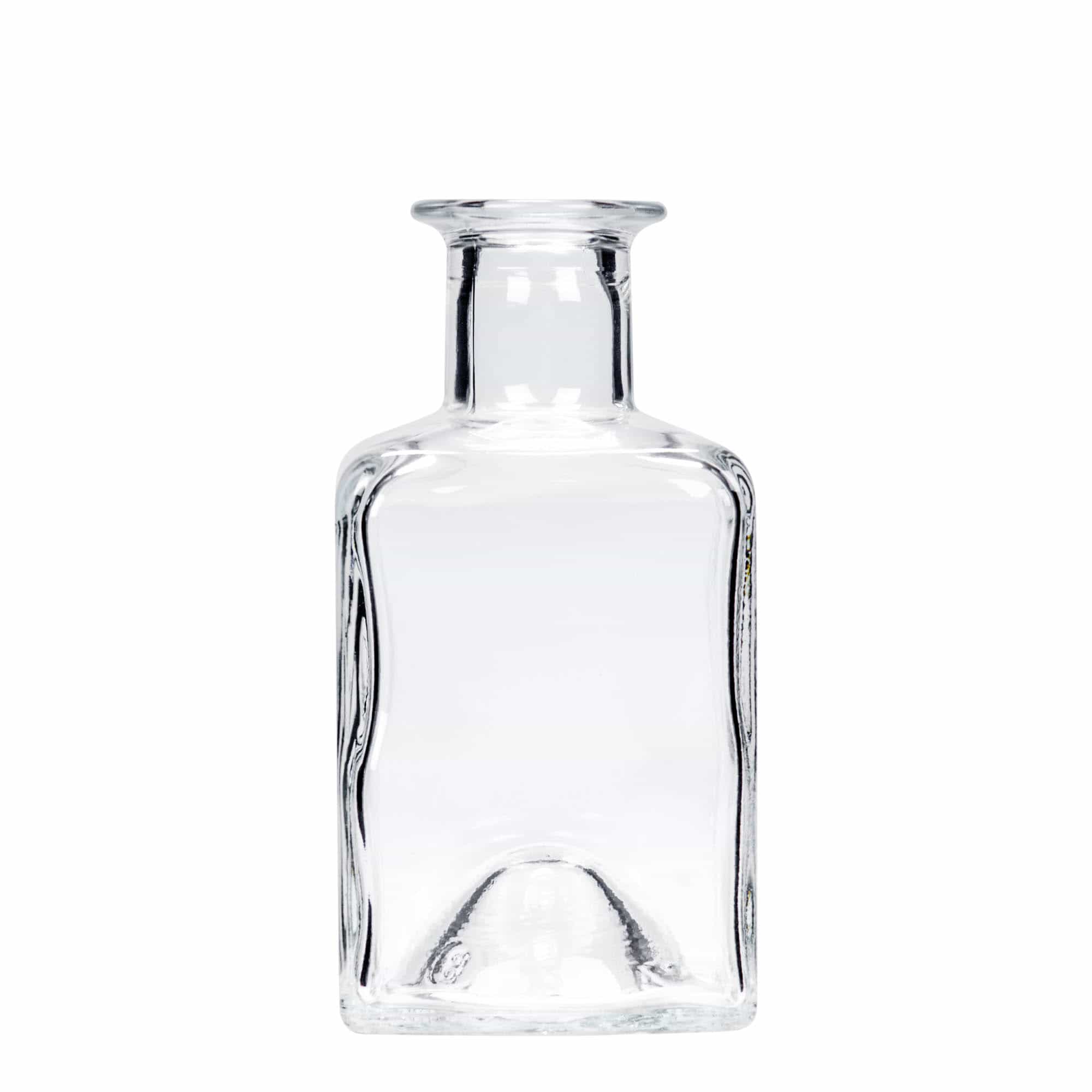 Skleněná lahev 200 ml 'Kubica', čtvercová, uzávěr: korek Skleněná lahev 200 ml 'Kubica', čtvercová, uzávěr: korek