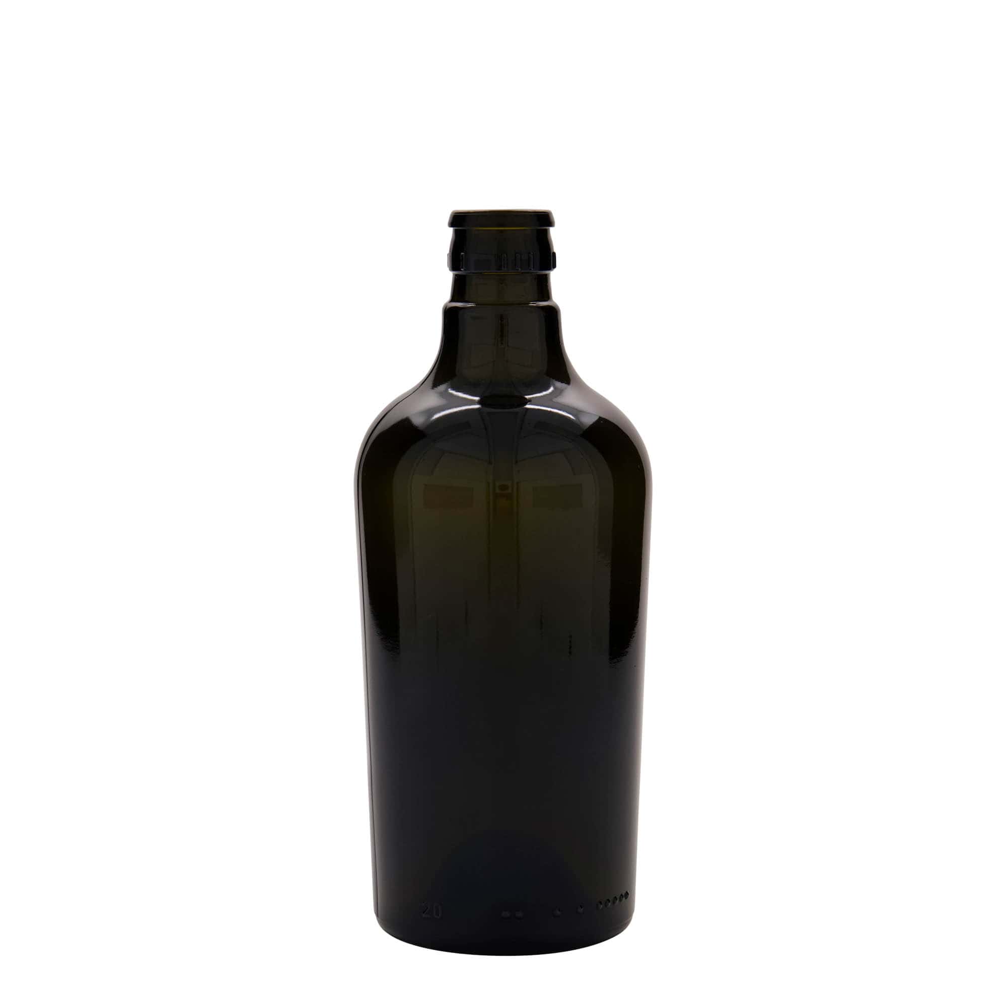 500 ml láhev na ocet/olej 'Oleum', sklo, antik zelená, hrdlo: DOP