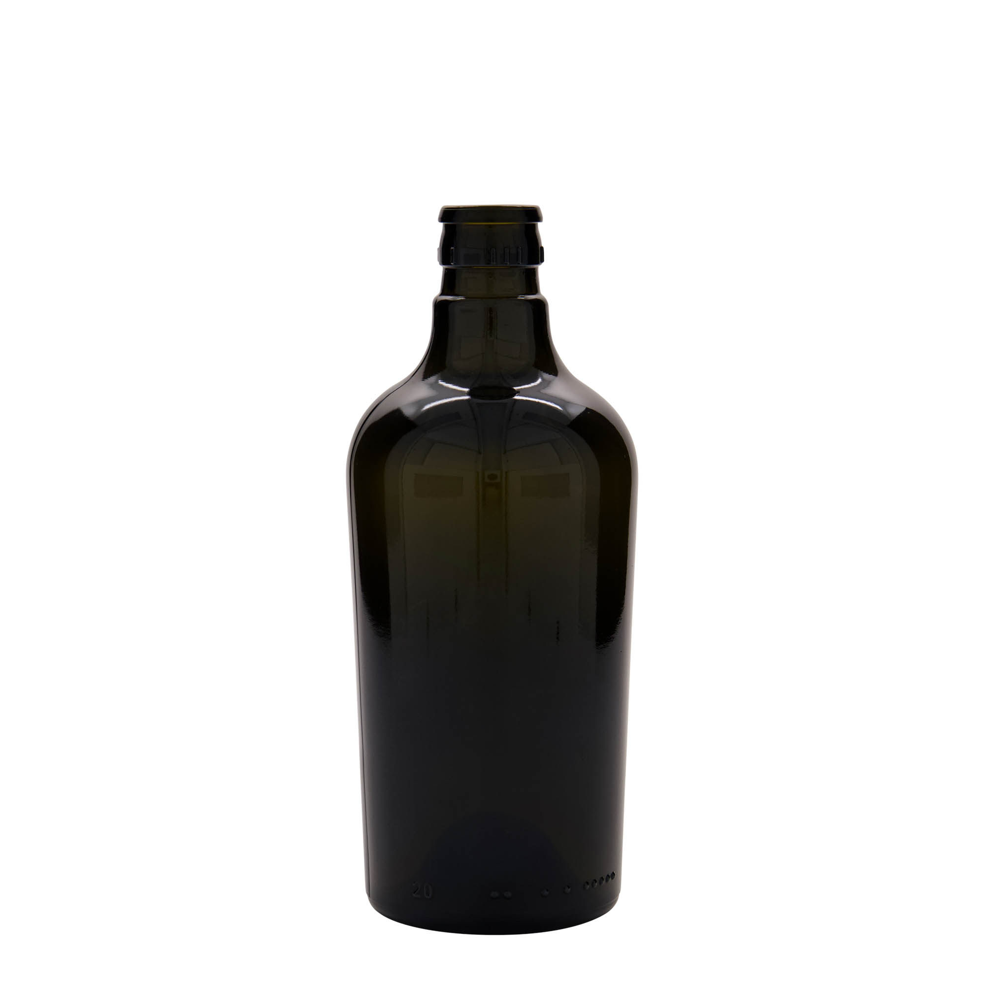 500 ml láhev na ocet/olej 'Oleum', sklo, antik zelená, hrdlo: DOP 500 ml láhev na ocet/olej 'Oleum', sklo, antik zelená, hrdlo: DOP