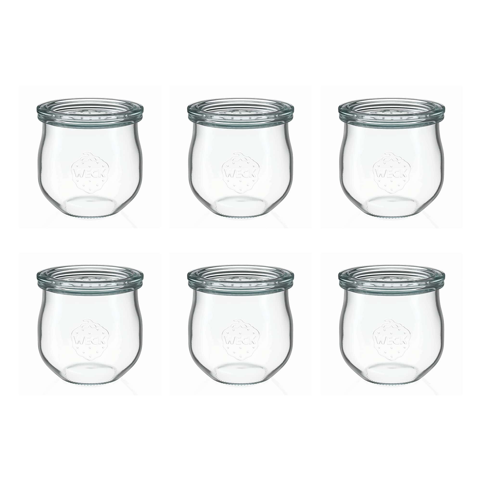 6x 370 ml WECK tulipánová sklenice se skleněným víčkem RR 80