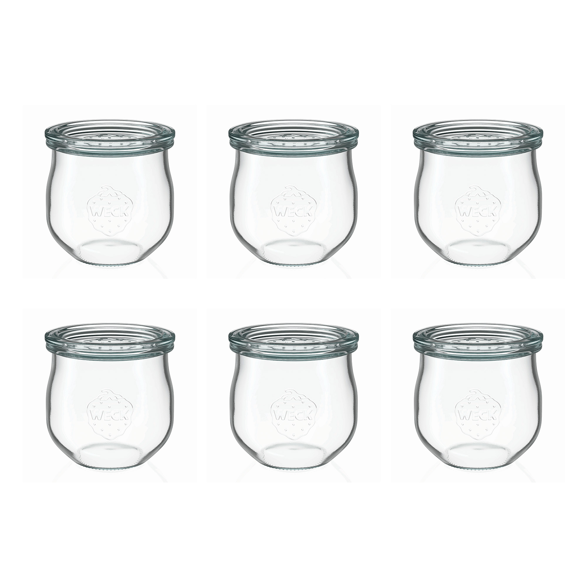 6x 370 ml WECK tulipánová sklenice se skleněným víčkem RR 80