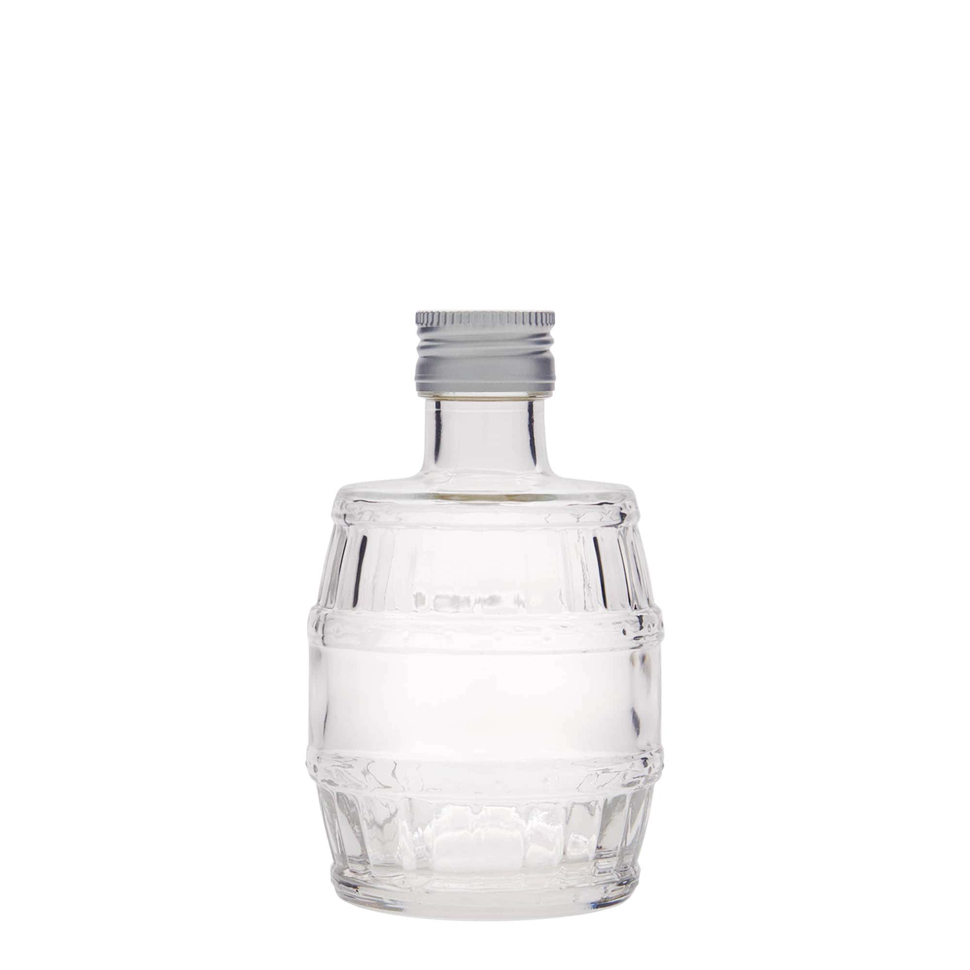 200 ml skleněná láhev „sud“, hrdlo: PP 28