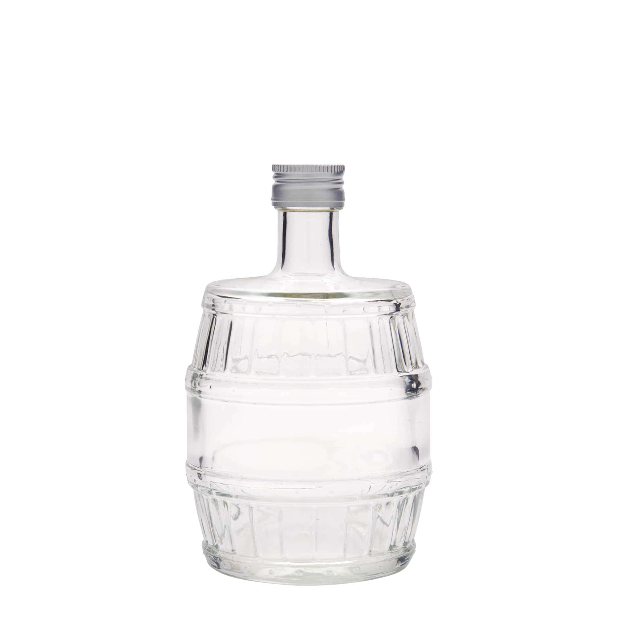 500 ml skleněná láhev 'sud', hrdlo: PP 28