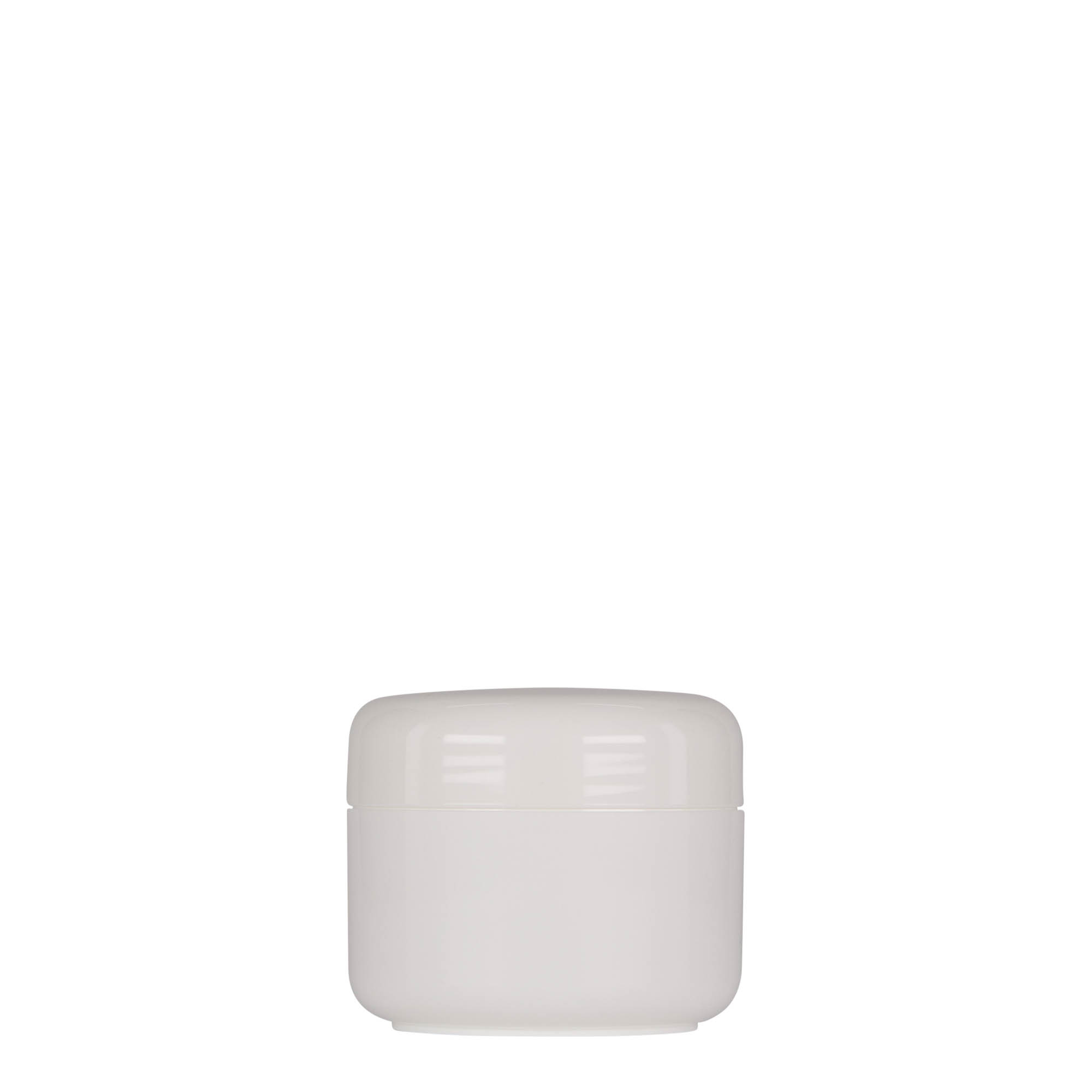 50 ml plastová dóza 'Bianca', PP, bílá, hrdlo: šroubovací uzávěr