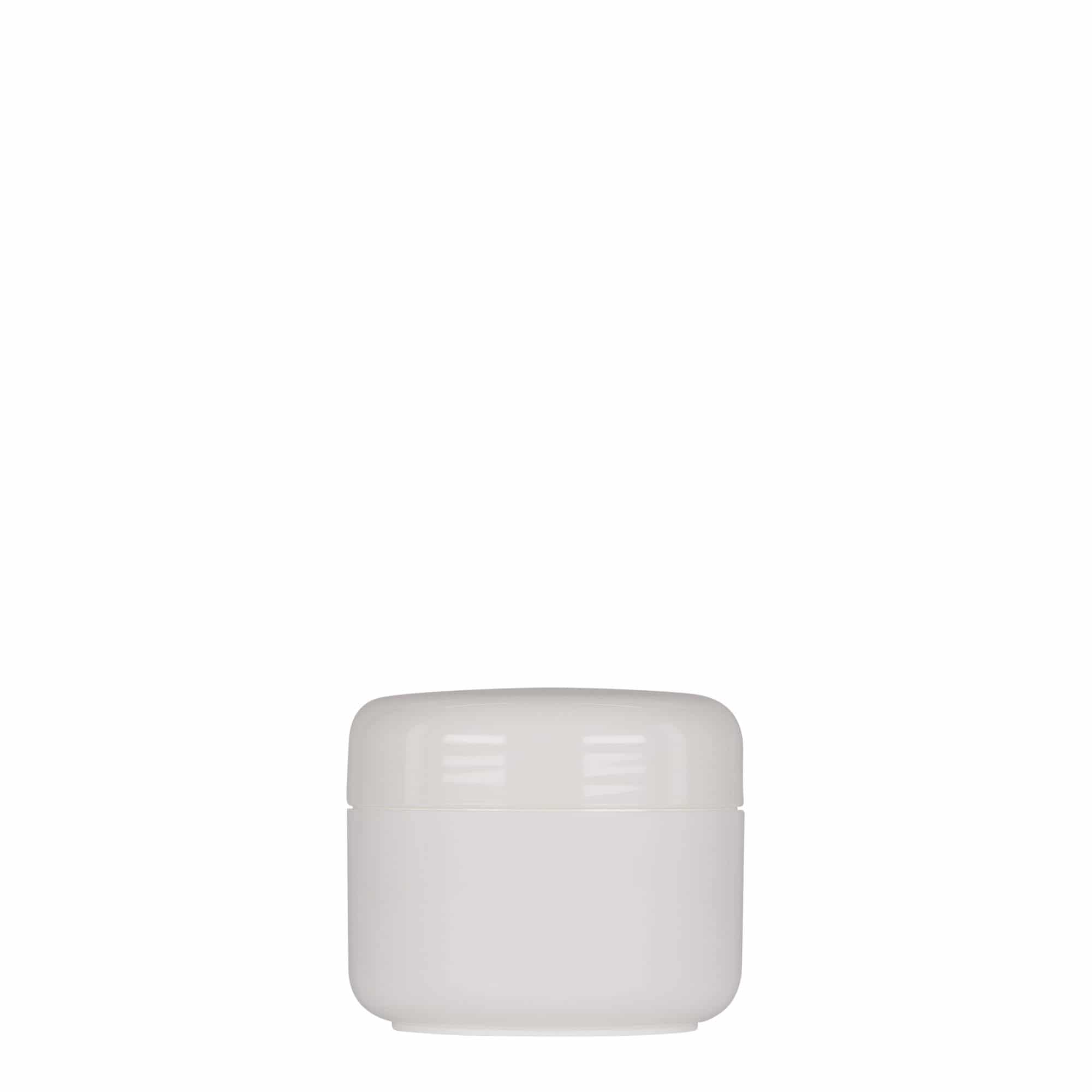 50 ml plastová dóza 'Bianca', PP, bílá, hrdlo: šroubovací uzávěr