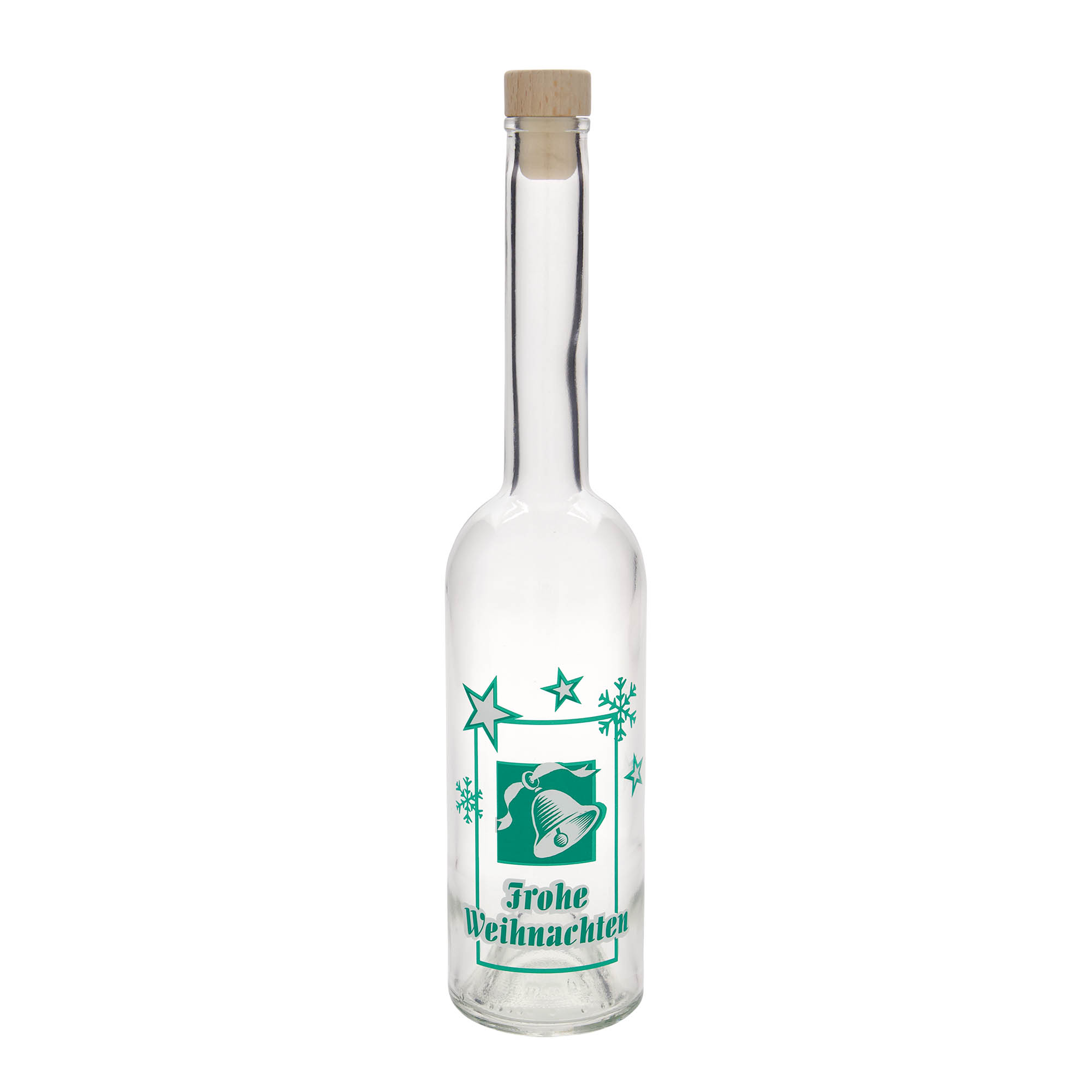 500 ml skleněná láhev 'Opera', motiv: Veselé Vánoce, hrdlo: korek