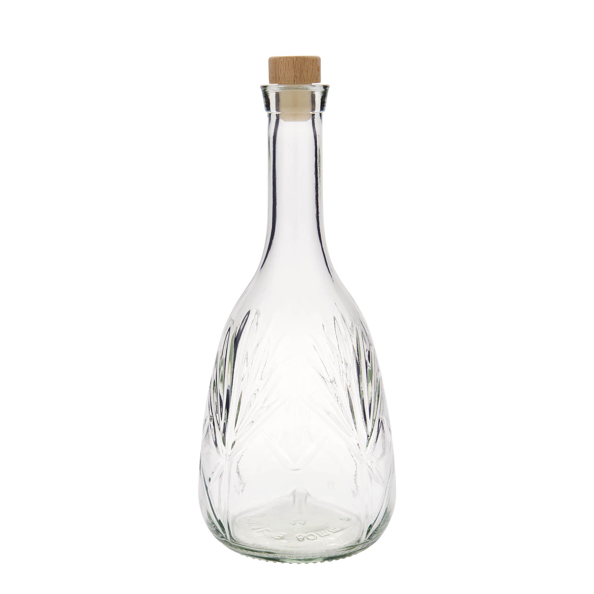 1.000 ml skleněná láhev „Reliefa“, hrdlo: korek
