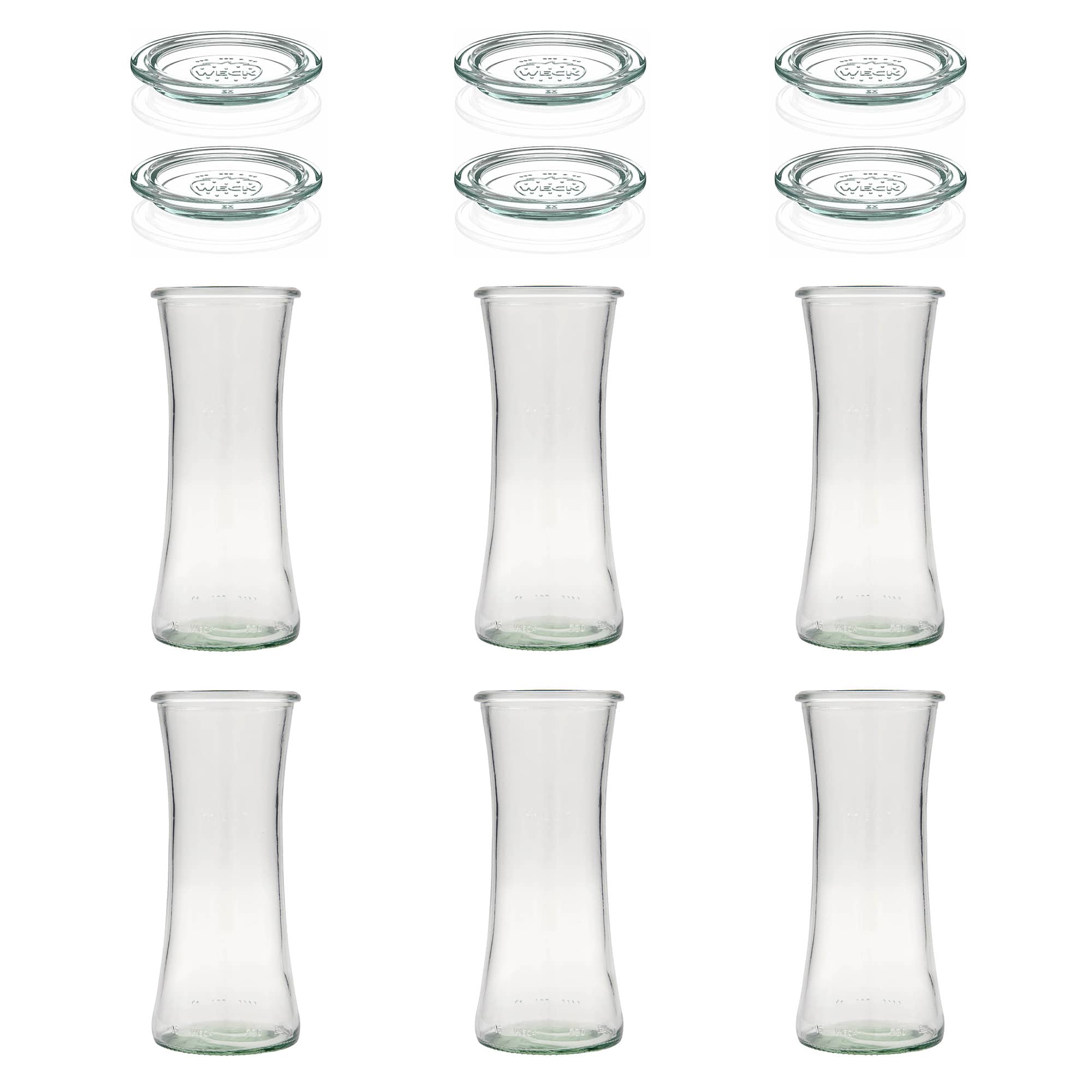 6x 730 ml WECK delikatesní sklenice se skleněným víčkem RR 80