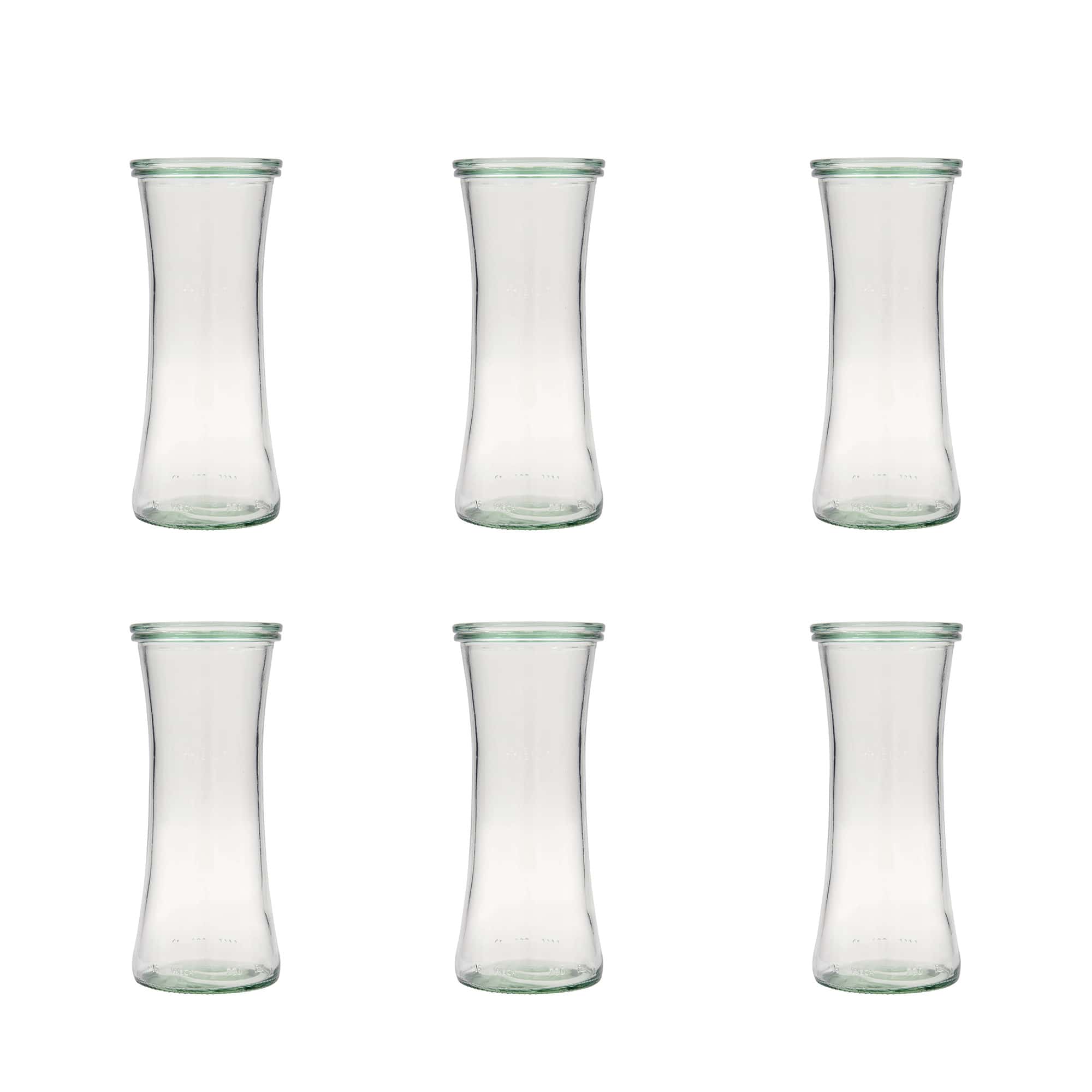 6x 730 ml WECK delikatesní sklenice se skleněným víčkem RR 80