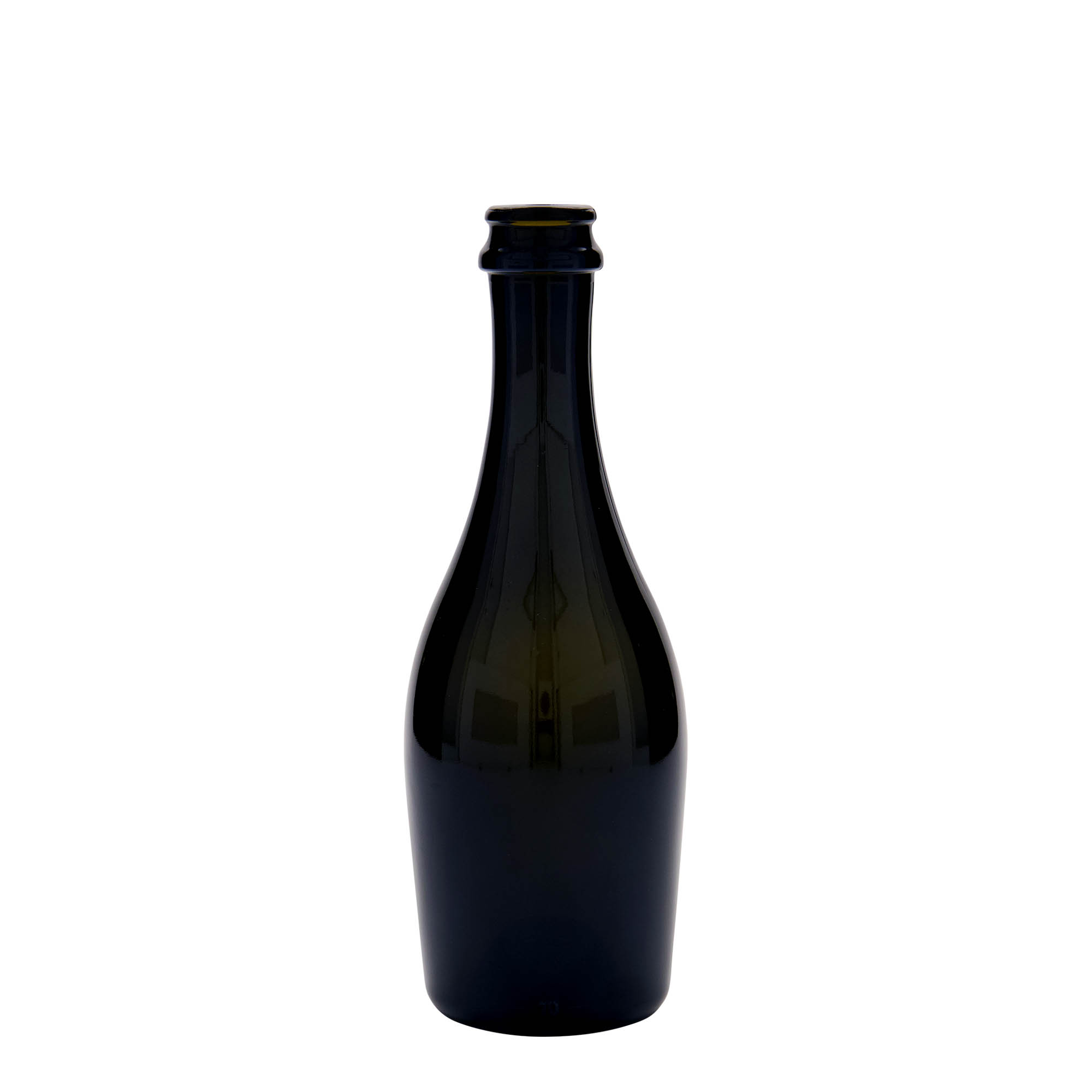 330 ml sektová láhev 'Carmen', sklo, antik zelená, hrdlo: korunkový uzávěr