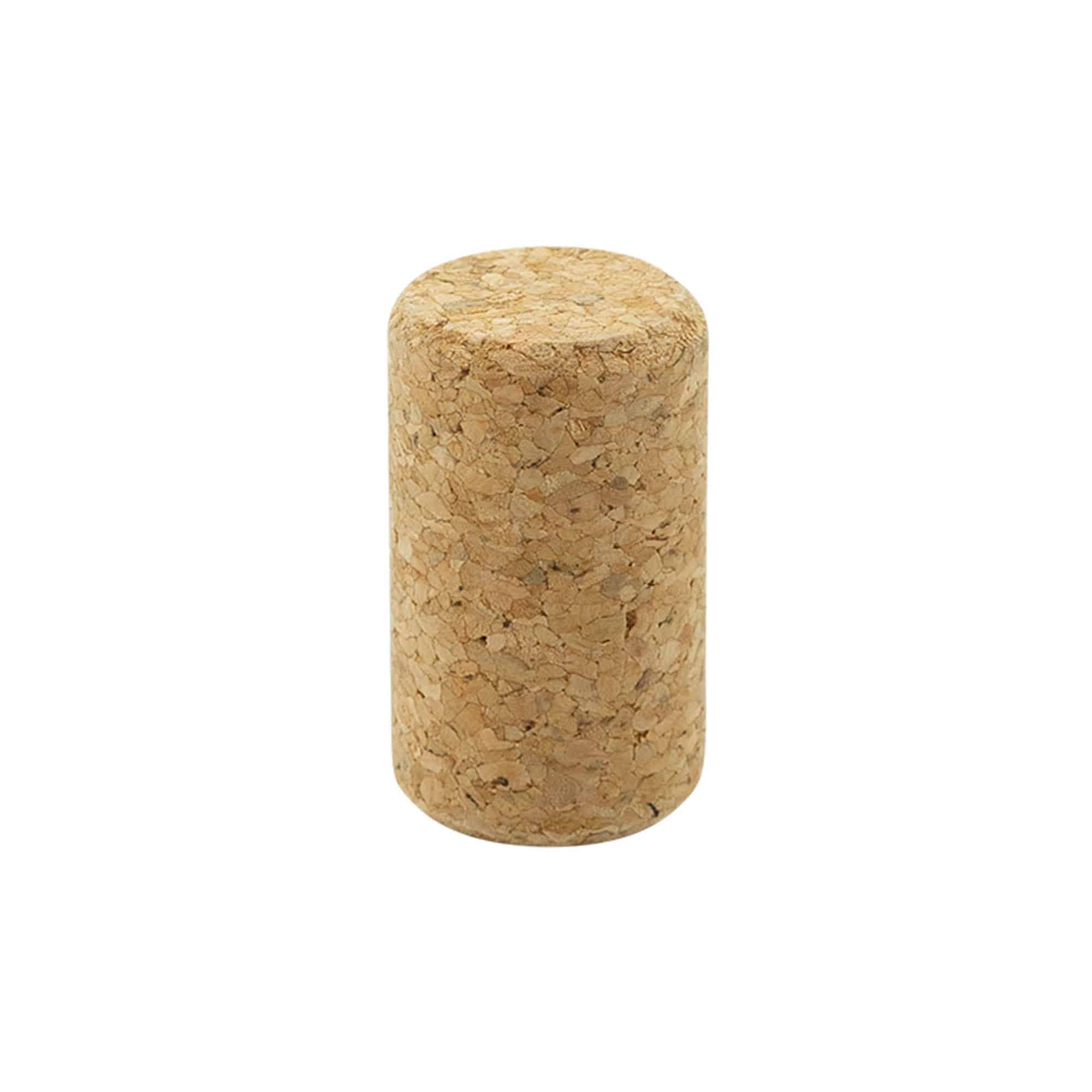 Vinné zátky 22,5 mm, lisovaná zátka, béžová, pro hrdlo: korek